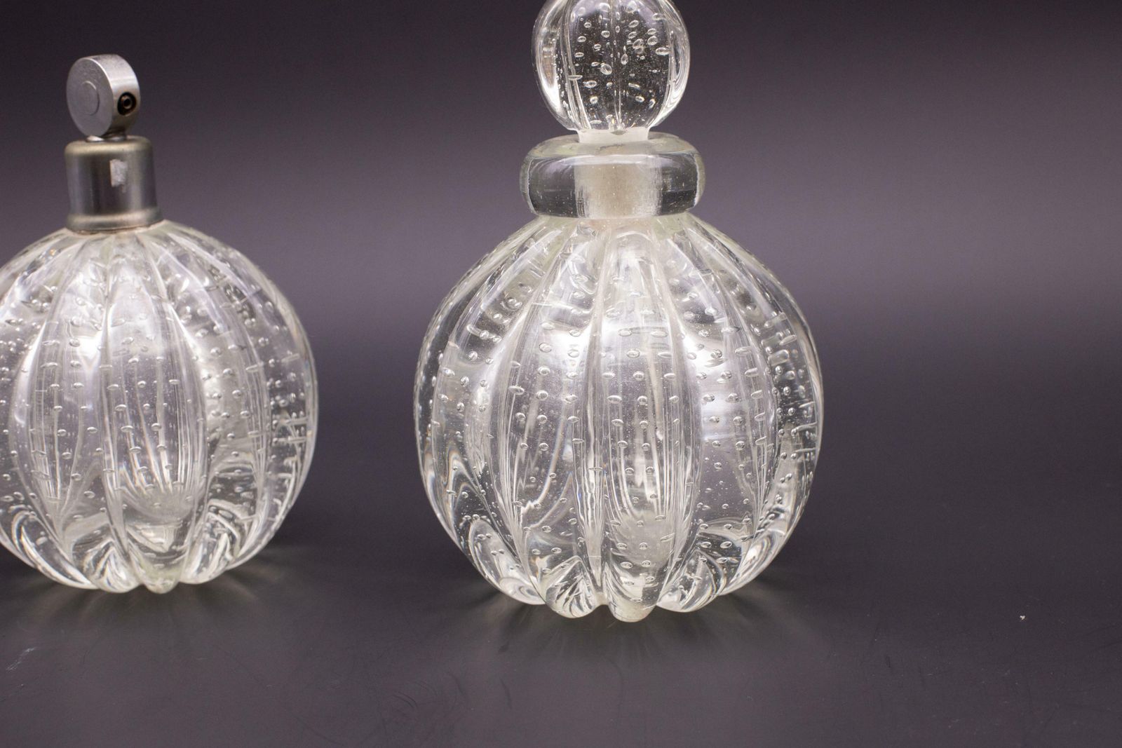 Set Of 2 Ercole Barovier "Bullicante" Murano Glass Vase For Barovier & Toso photo for sale