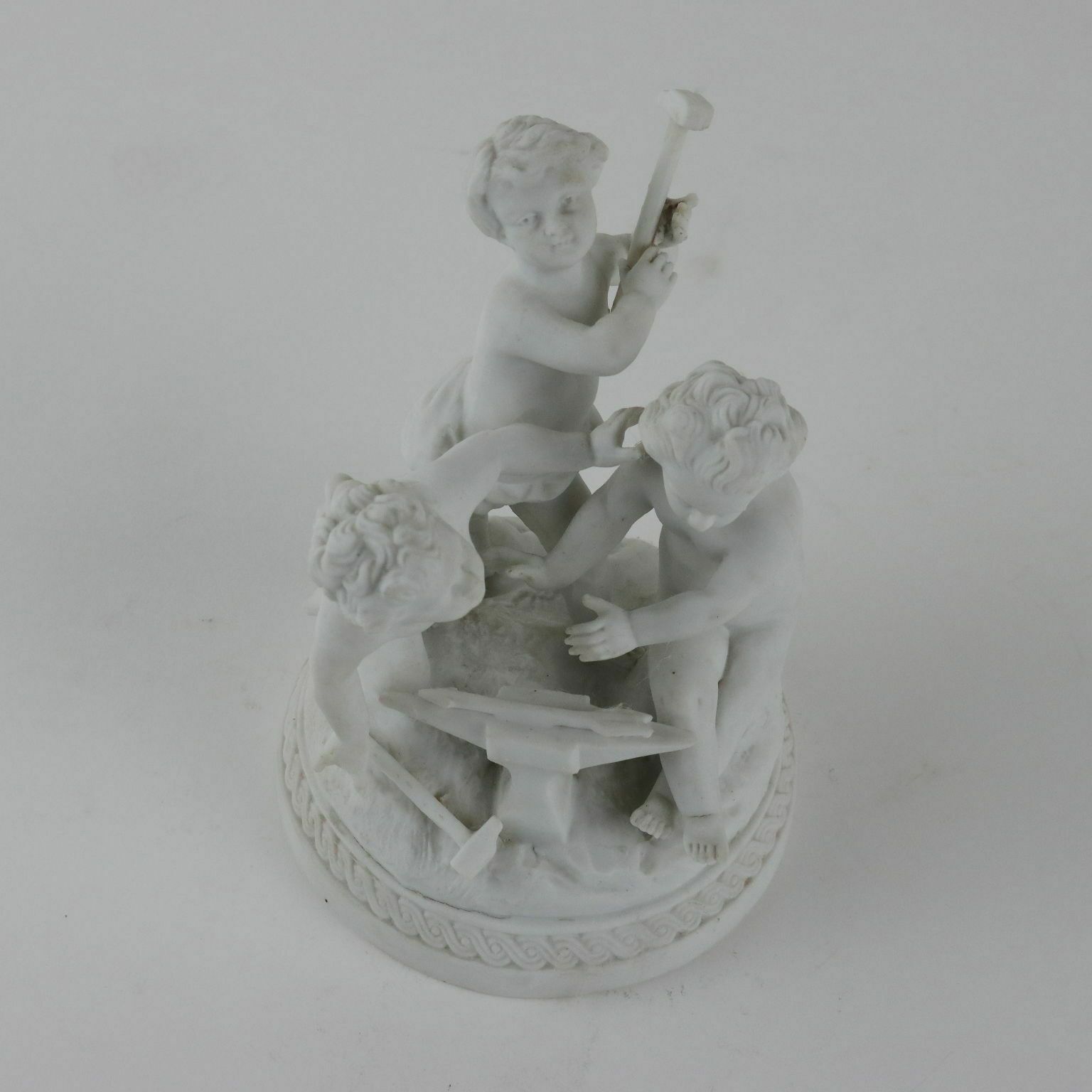 Ancient Sculptures Of Angels Mid XX Century Sèvres Biscuit photo for sale