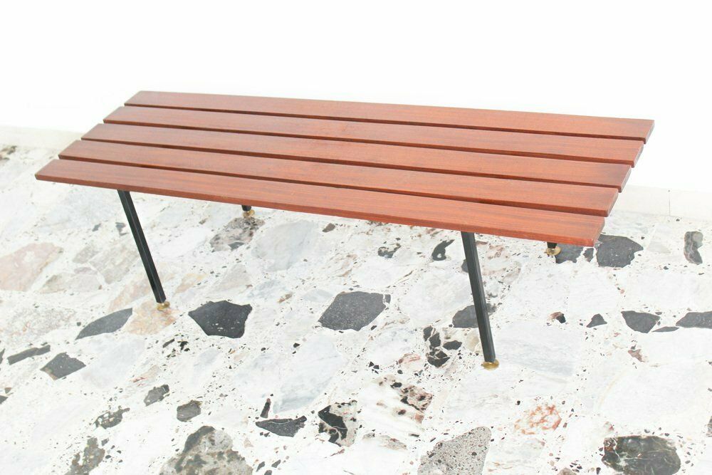 Bench In Rosewood And Metal, Italy, 1970s photo buy