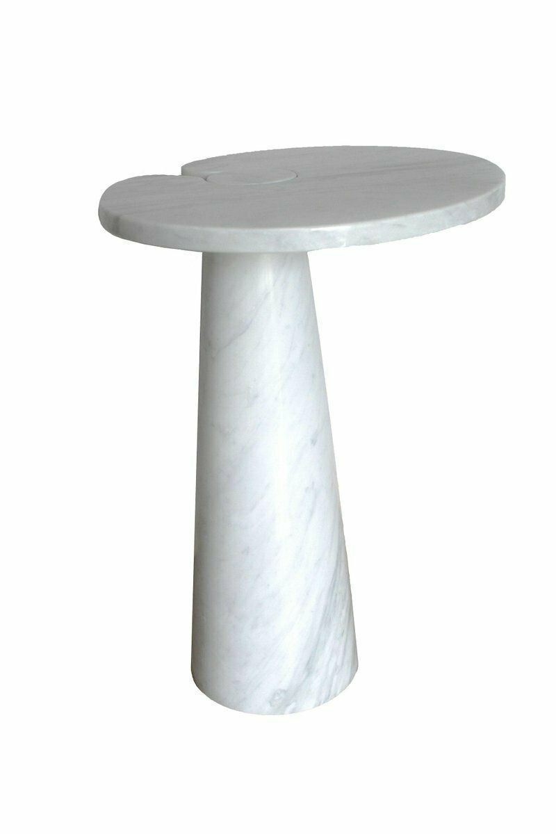 Italian White Carrara Marble Eros Coffee Table By Angelo Mangiarotti, 1970s, Set Of 2 photo furniture