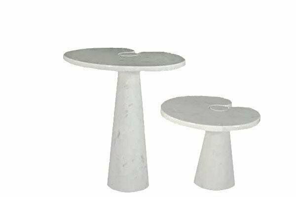 Italian White Carrara Marble Eros Coffee Table By Angelo Mangiarotti, 1970s, Set Of 2 photo for sale