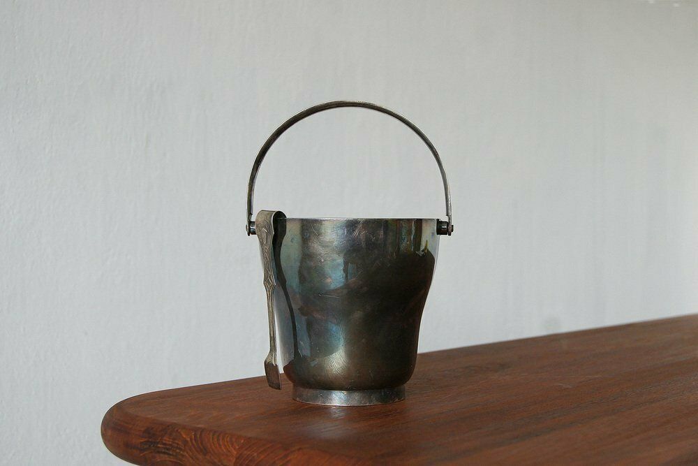 Vintage Modern Silver Plated Ice Bucket, 1930