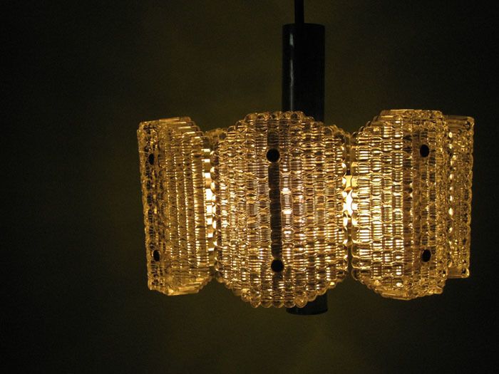 Italian Glass Steel Chandelier 1970  photo 1080.0