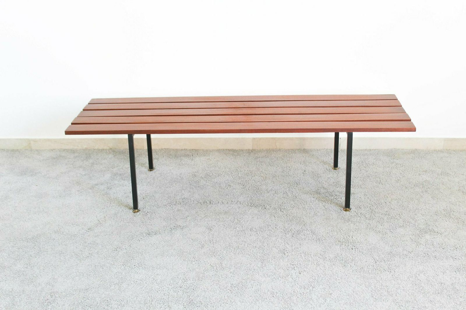 Bench In Rosewood And Metal, Italy, 1970s