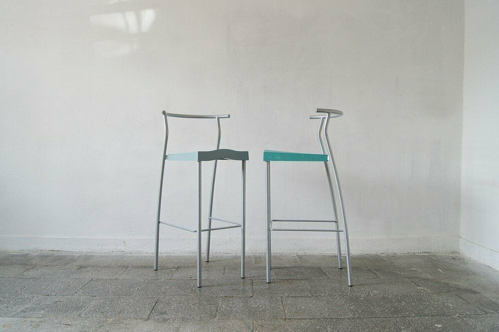Vintage Hi Glob Bar Stools By Philippe Starck For Kartell, 1990s, Set Of 2