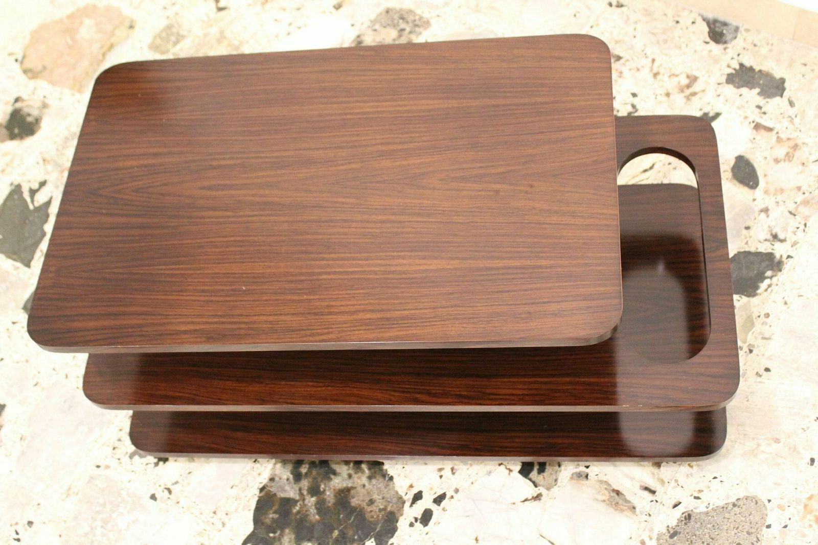 Coffee Table In Rosewood And Chromed Metal, Italy, 1970s photo vinterior