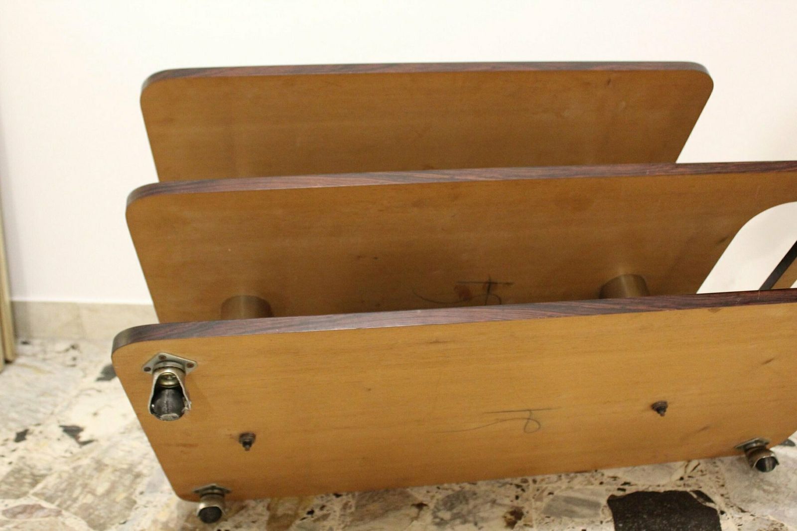 photo for sale Coffee Table In Rosewood And Chromed Metal, Italy, 1970s