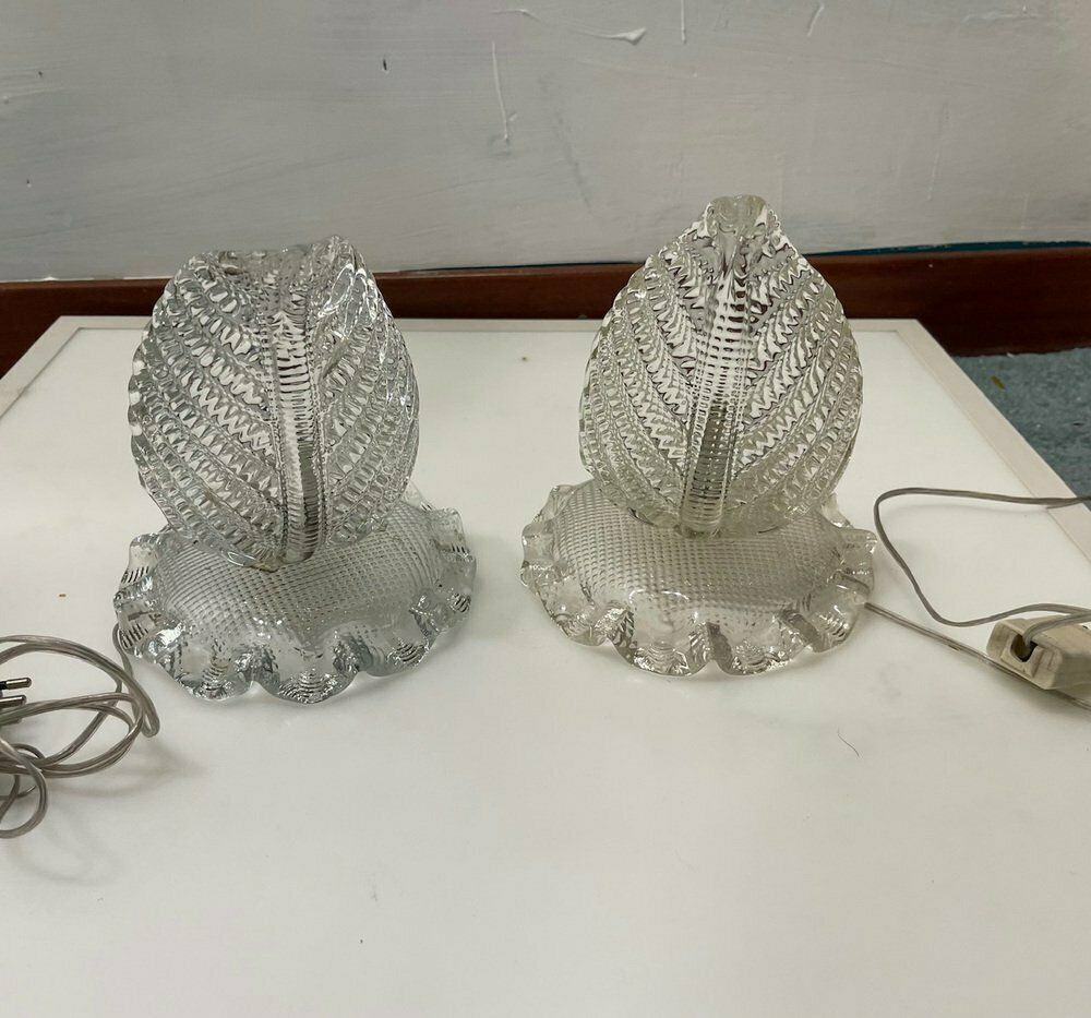 Murano Glass Table Lamps By Ercole Barovier, 1940s, Set Of 2 photo 1228.0