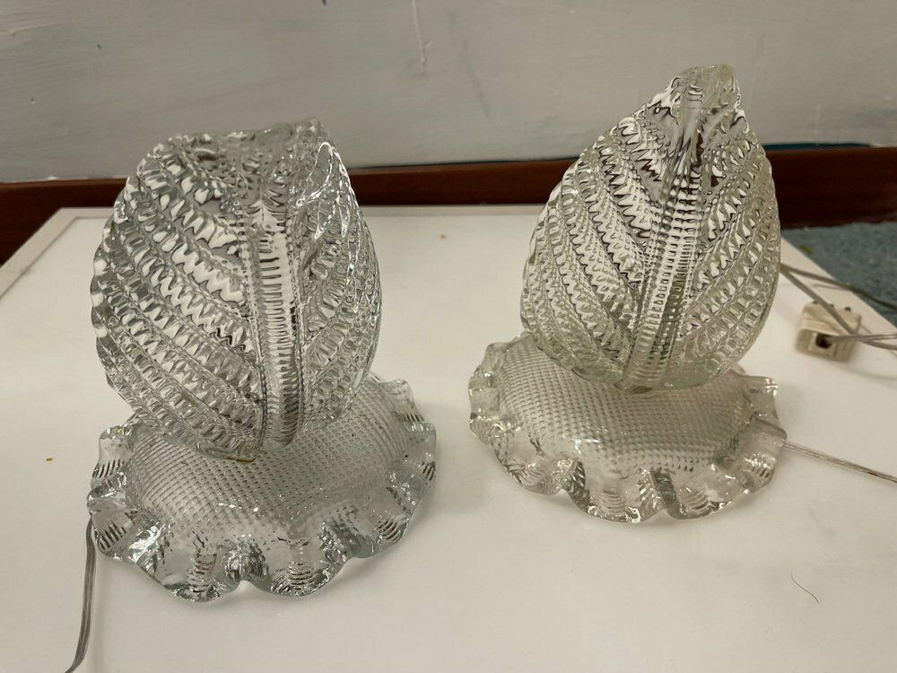 photo for sale Murano Glass Table Lamps By Ercole Barovier, 1940s, Set Of 2