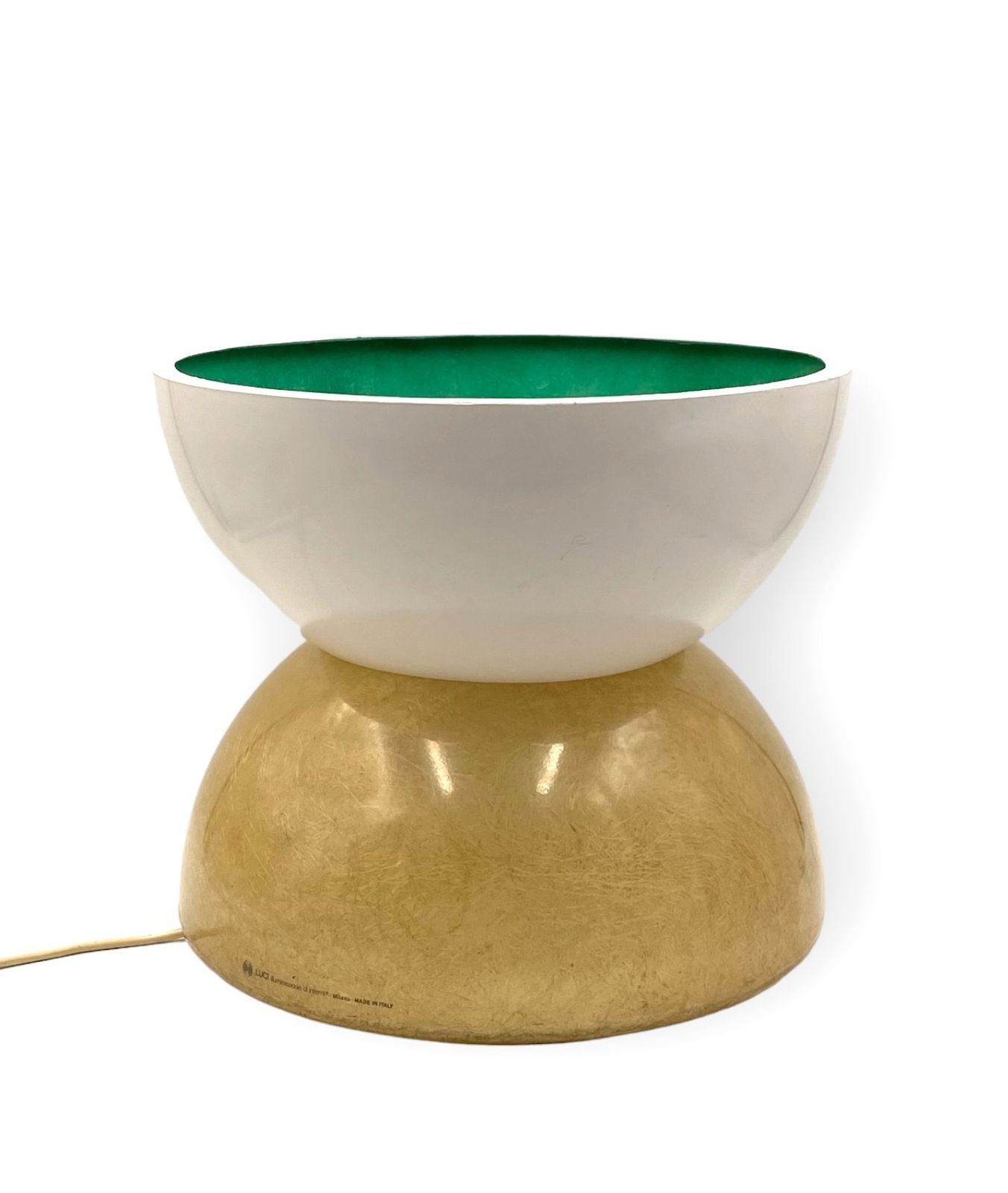 Planter / Pot Fiberglass Lamp, Luci Milano Italy, 1970s photo vintage