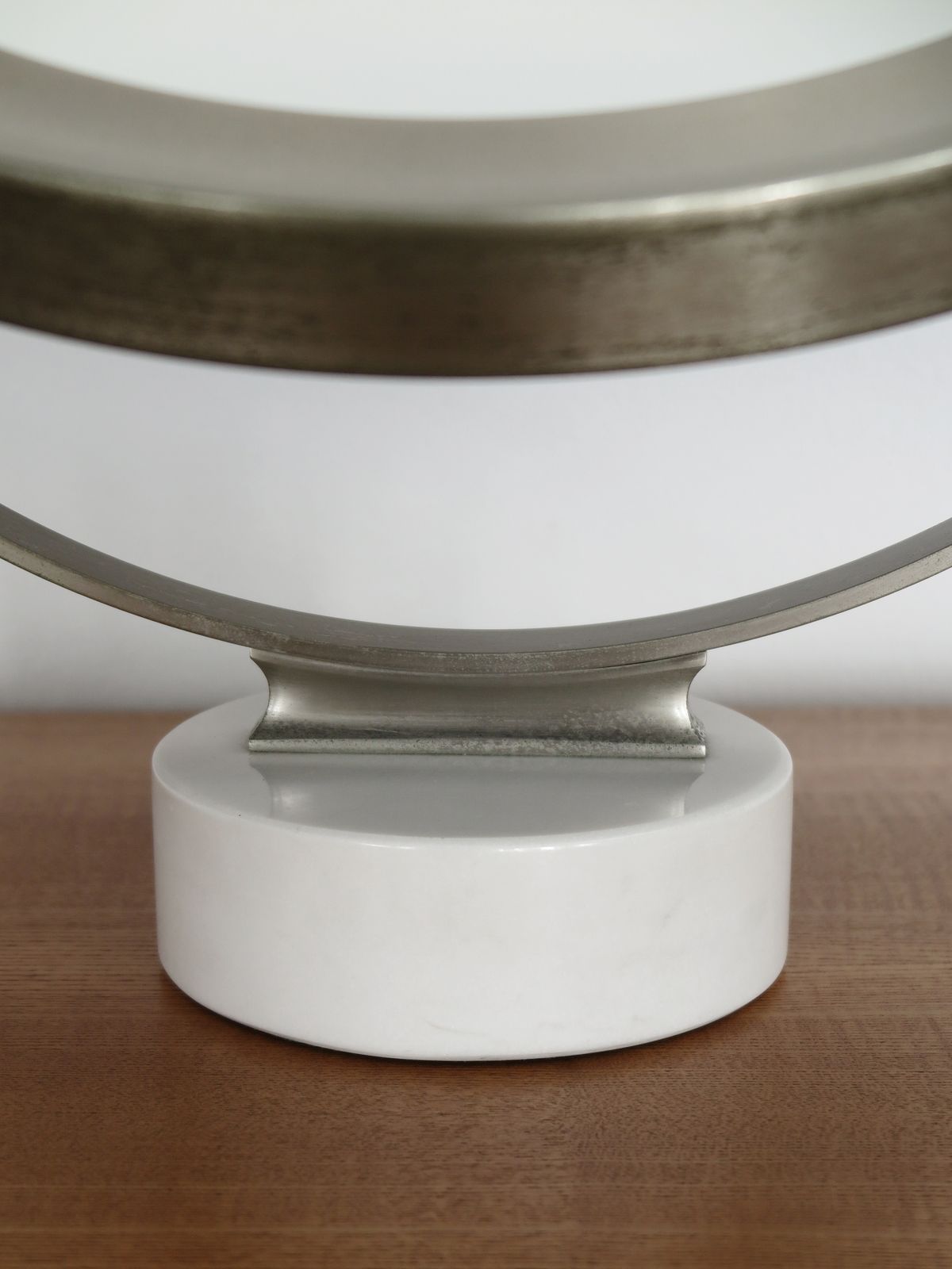 Sergio Mazza For Artemide Italian Midcentury Marble And Metal Table Mirror, 1960s photo vinterior