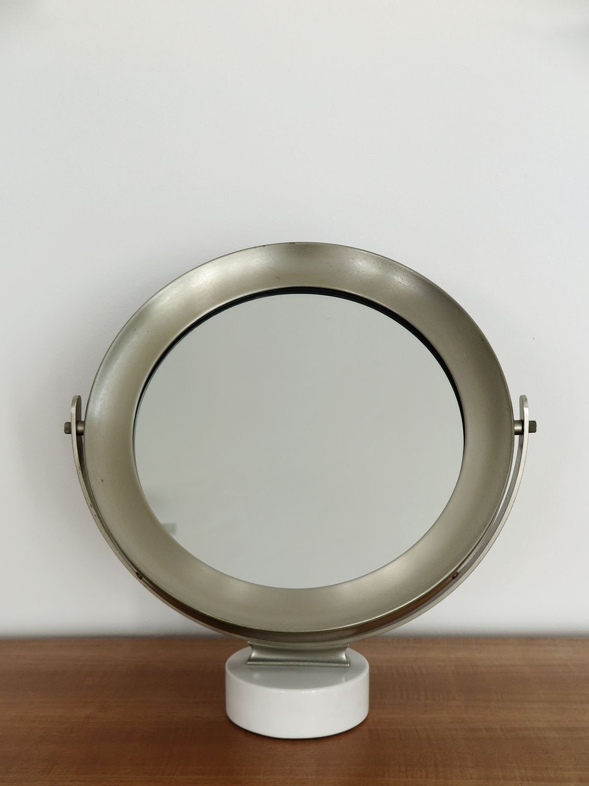 Sergio Mazza For Artemide Italian Midcentury Marble And Metal Table Mirror, 1960s photo buy