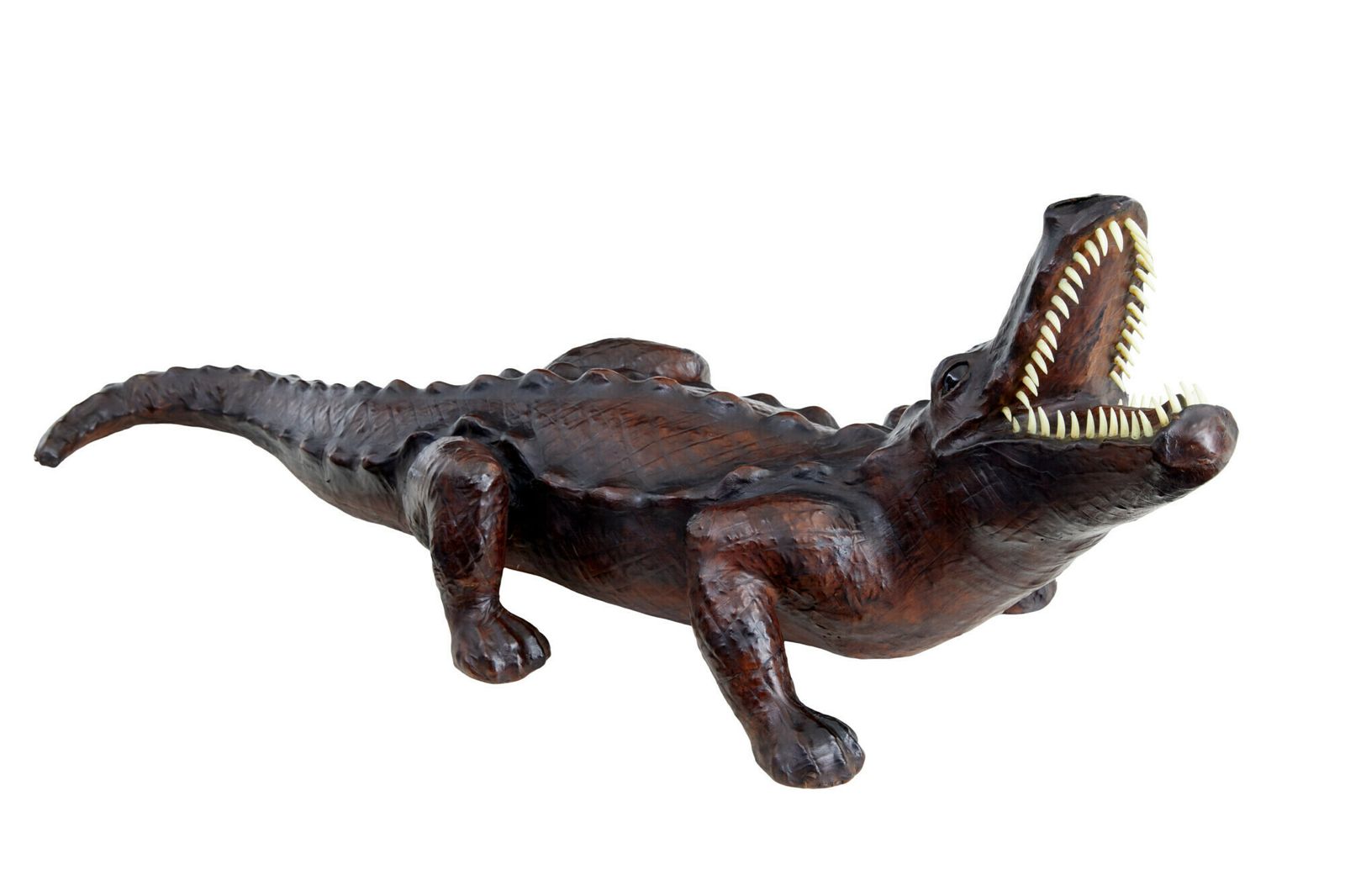 20th Century Decorative Leather Model Of A Crocodile photo for sale