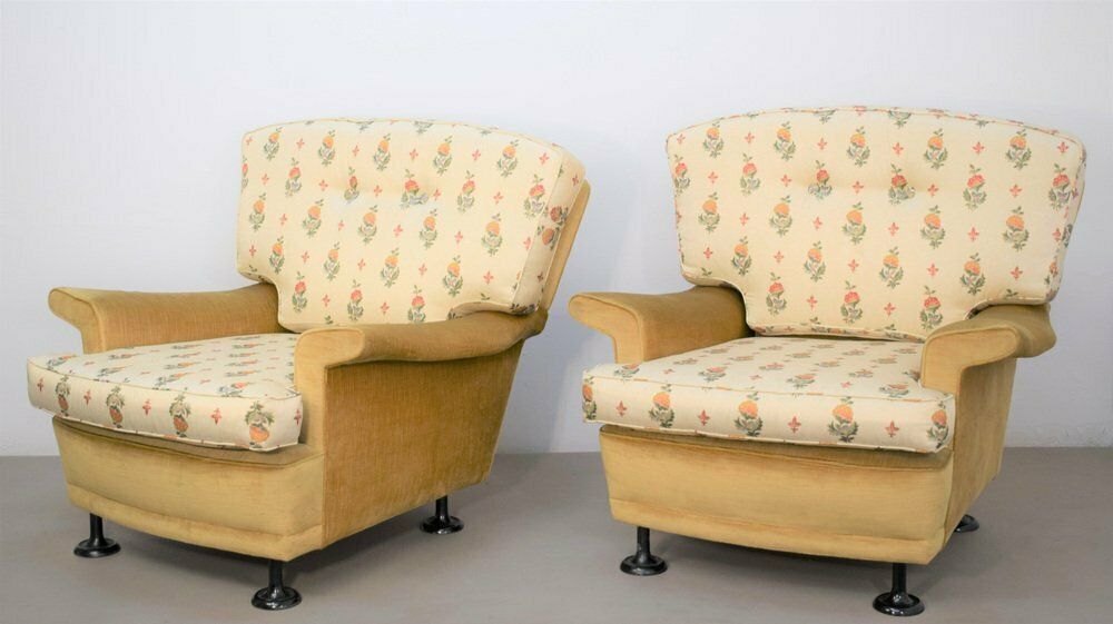 Armchairs In The Style Of Marco Zanuso, Italy, 1960s, Set Of 2 photo for sale