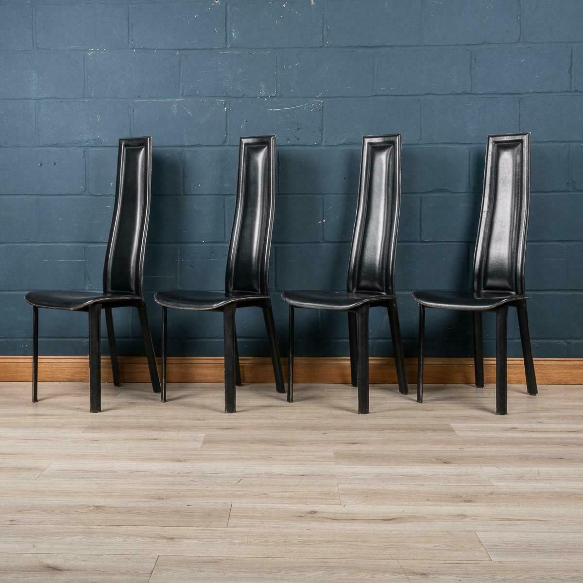 20th Century Italian Set Of Four Dining Chairs By Giorgio Cattelan For Emmepi photo furniture