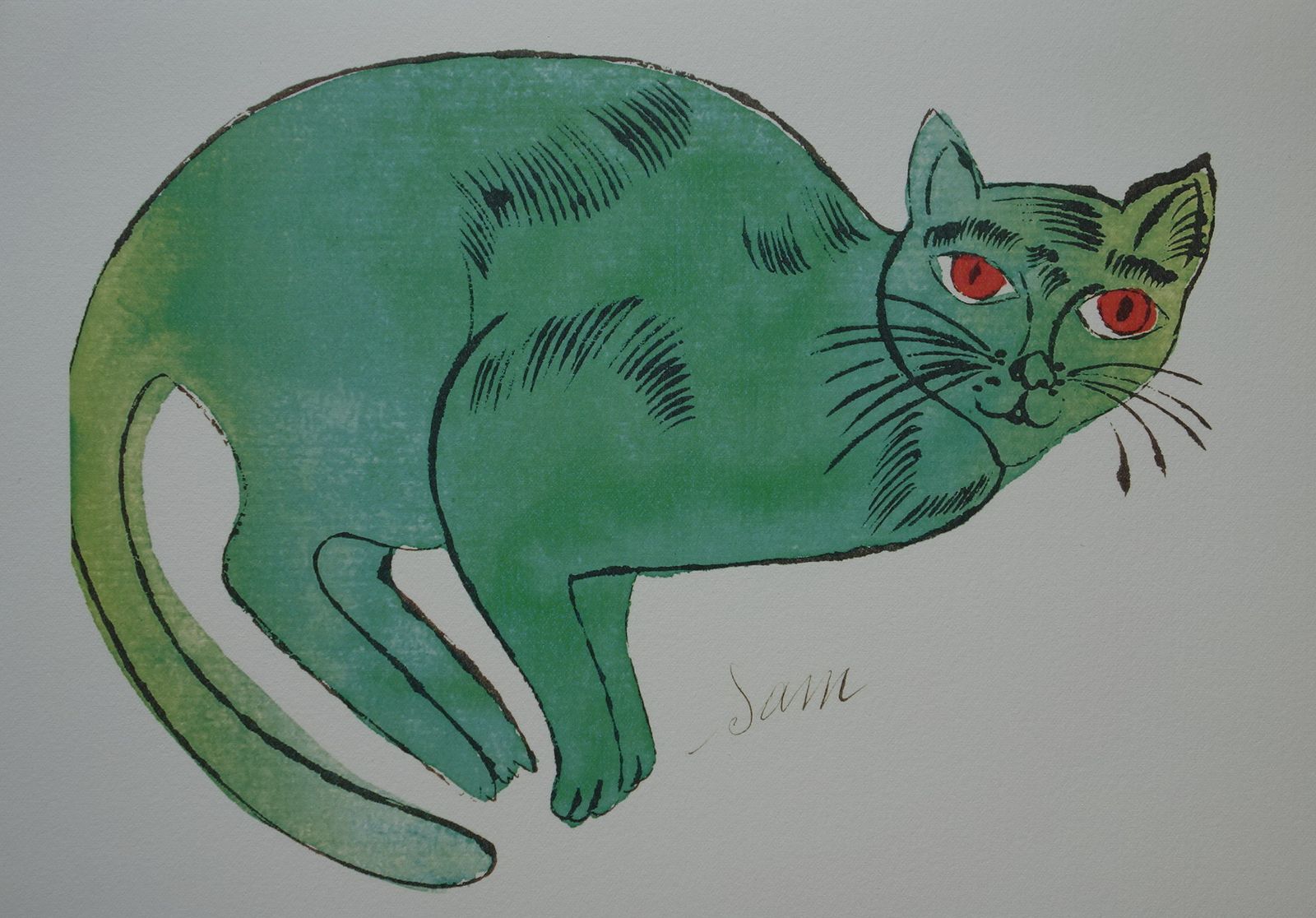 Fine Pop Art Limited Edition Print   Illustration   Cat, Andy Warhol, Signed & Numbered photo vinterior
