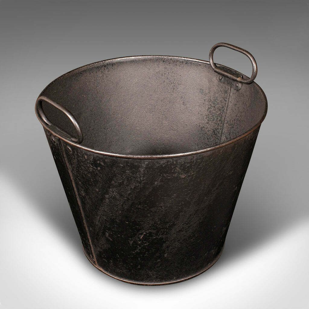 photo for sale Antique Arts And Crafts Fireside Bin English Copper Log Coal Victorian
