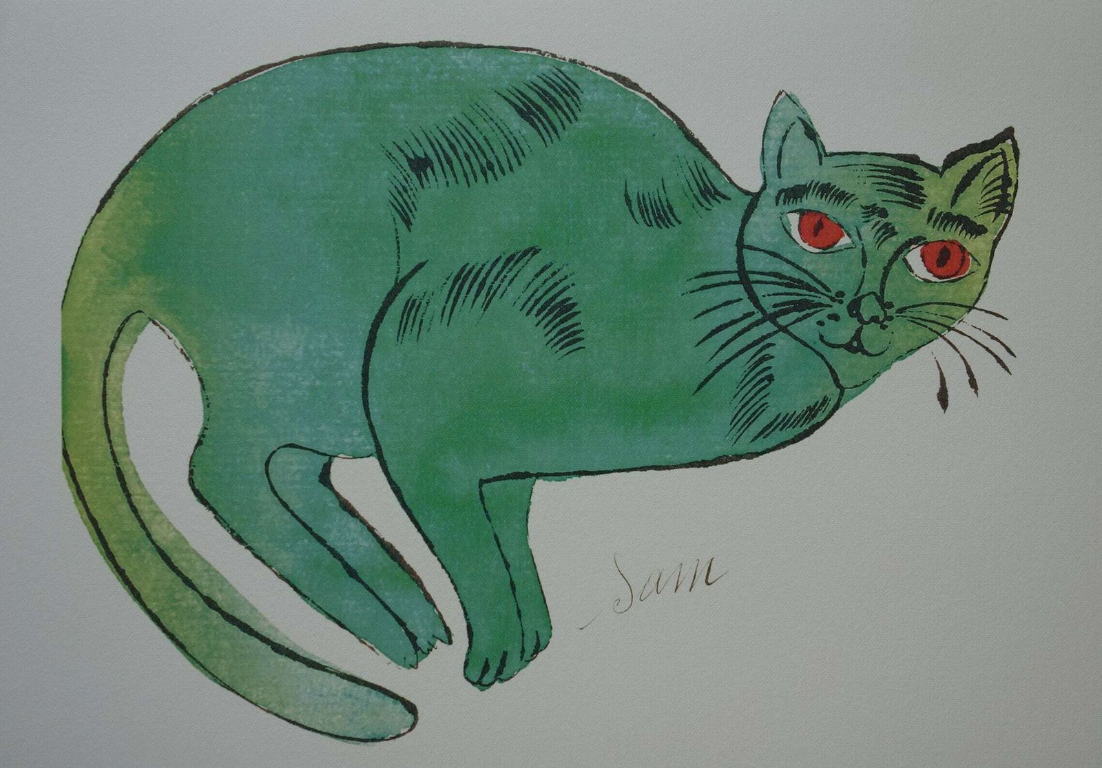 Fine Pop Art Limited Edition Print   Illustration   Cat, Andy Warhol, Signed & Numbered