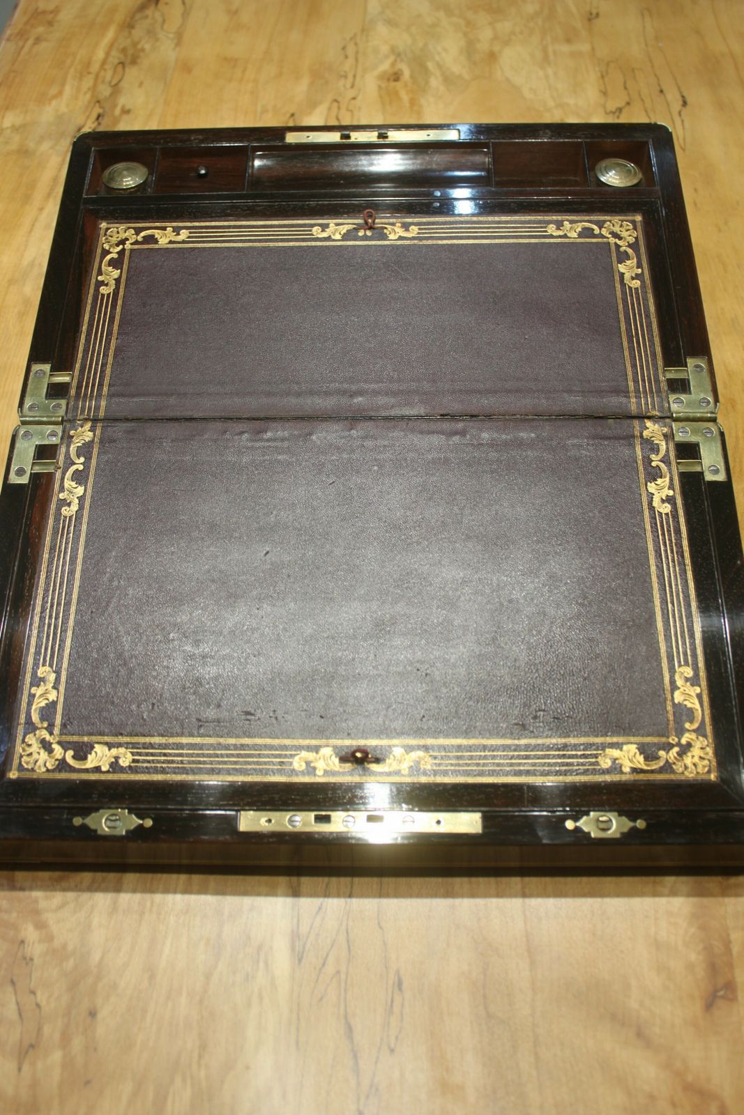 19th Century Rosewood And Brass Inlaid Writing Slope photo vinterior