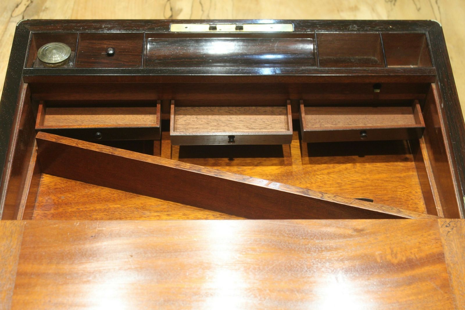 photo buy 19th Century Rosewood And Brass Inlaid Writing Slope