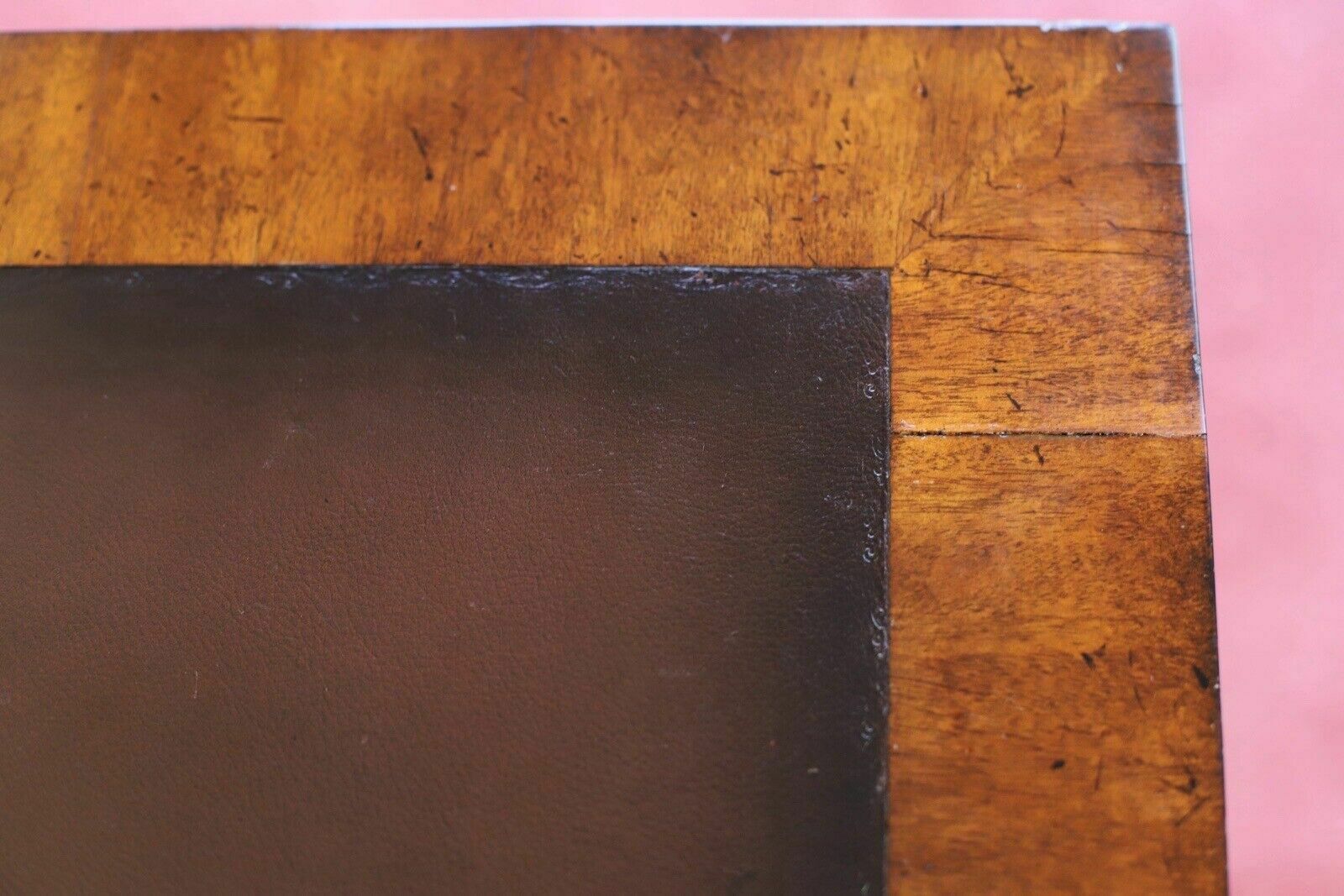 photo for sale Brights Of Nettlebed, Stunning Double Side Flamed Mahogany Pedestal Desk