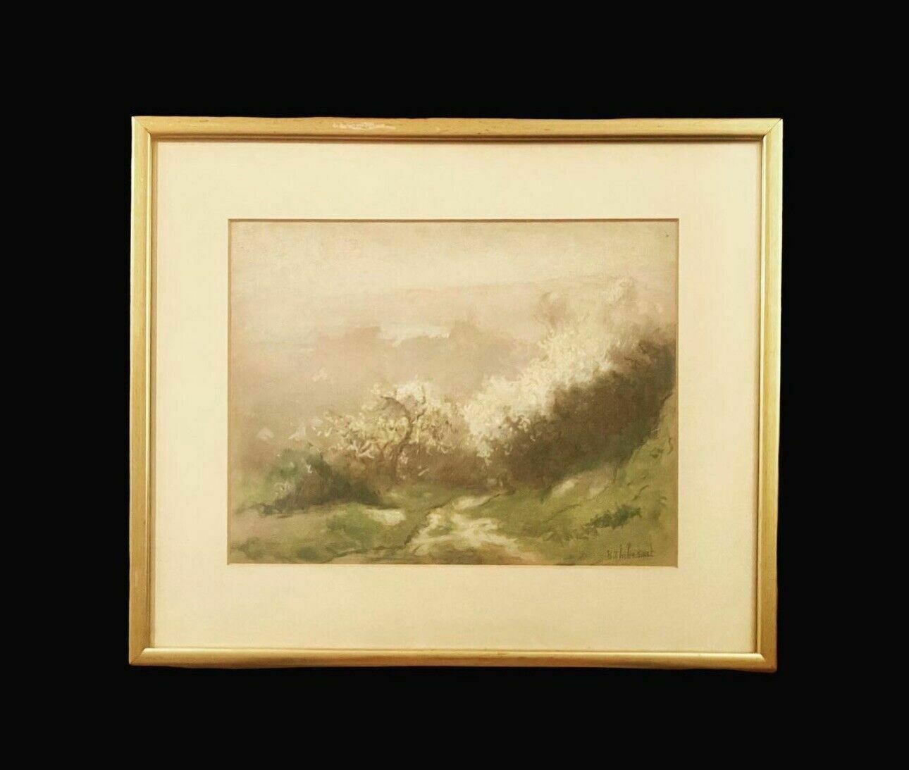 Raymond Thibesart (1874 1968), French Impressionist Landscape, Pastel