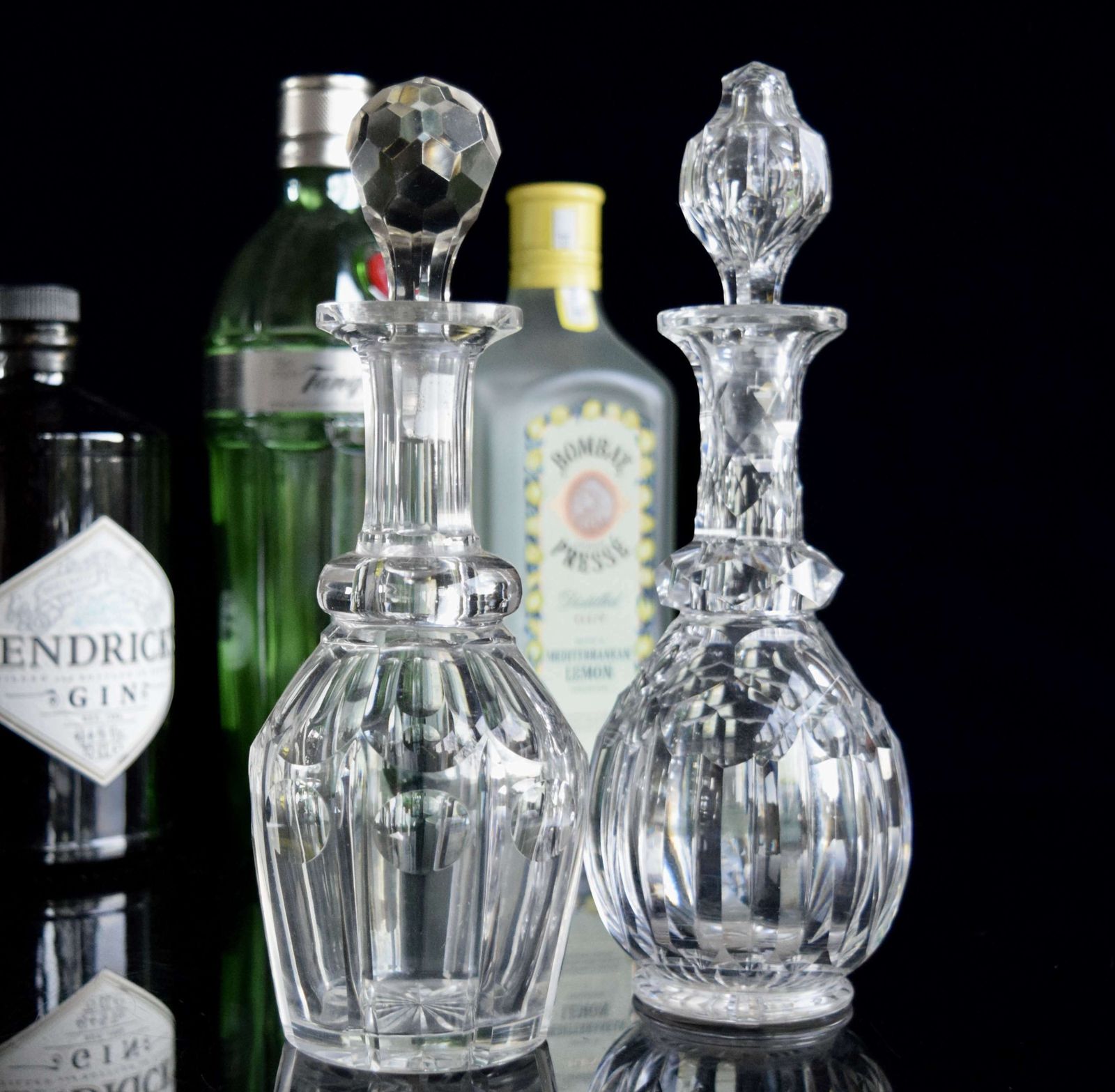 2 French Miniature Decanters Belle Epoque C1900 photo 145.0