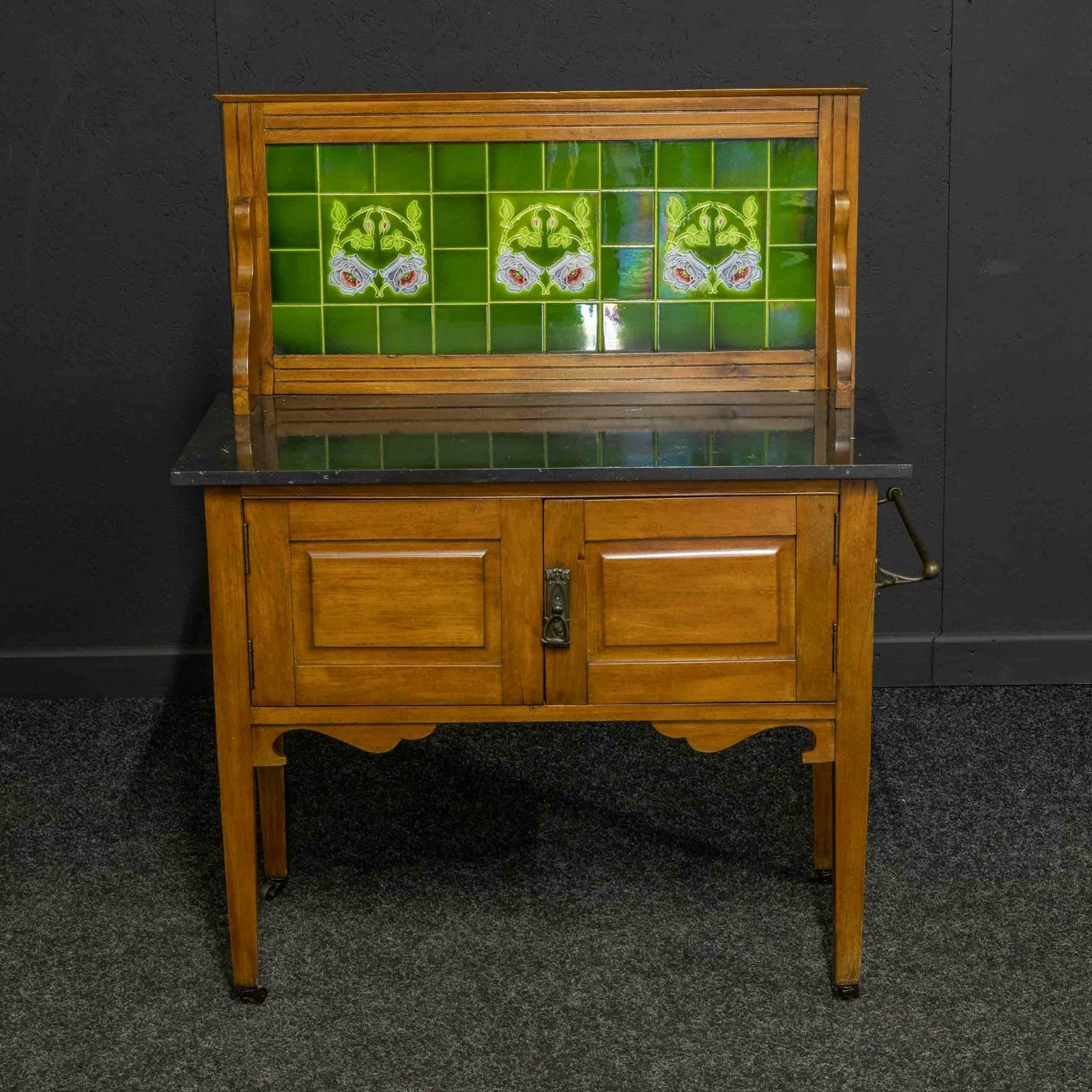Edwardian Satin Walnut Washstand photo for sale