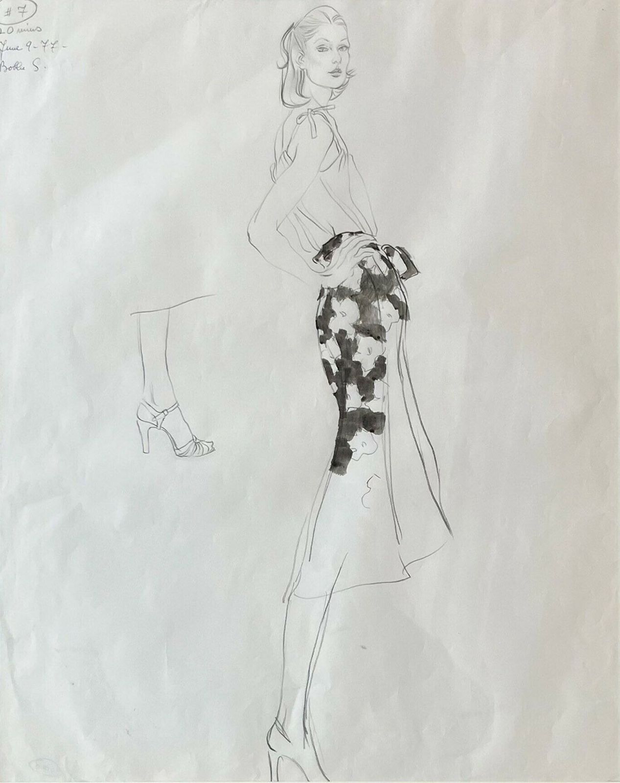 'Fashion Illustration VI' By Brian Stonehouse Mbe (1918 1998) photo for sale