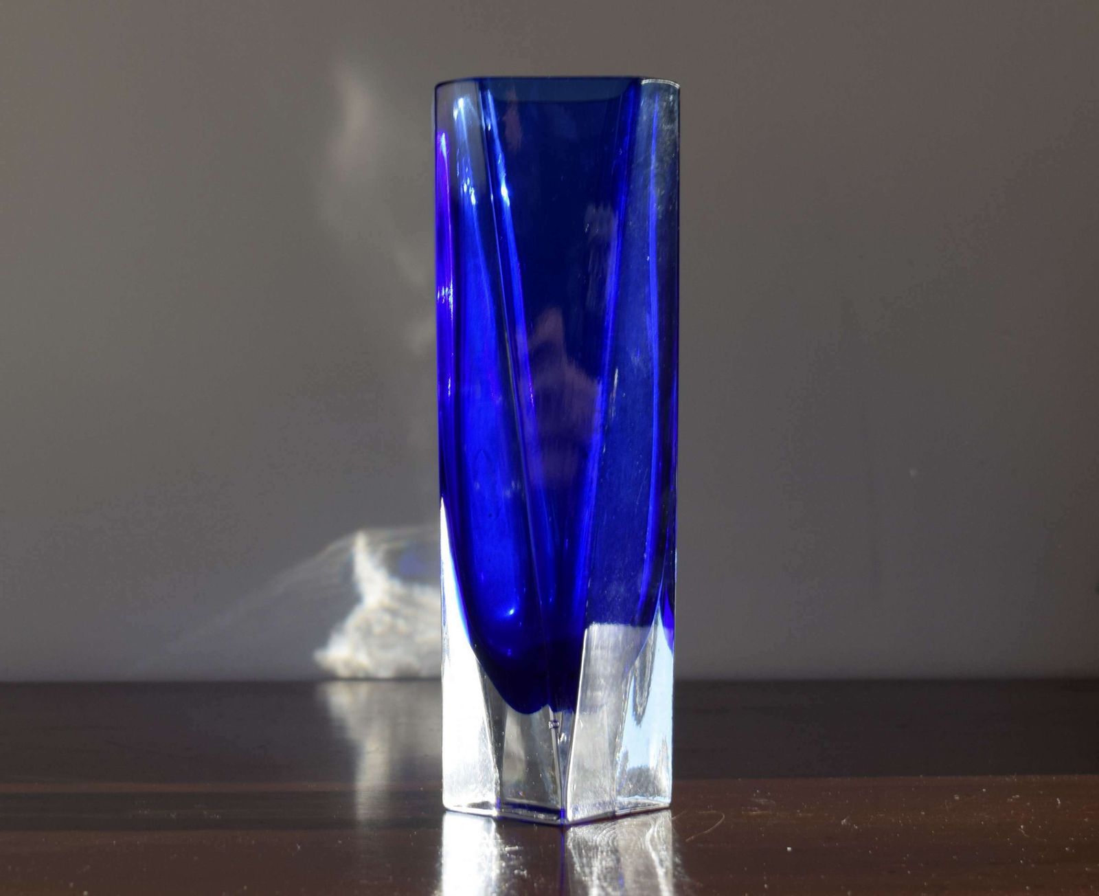 Murano Sommerso Blue Vase By Seguso.