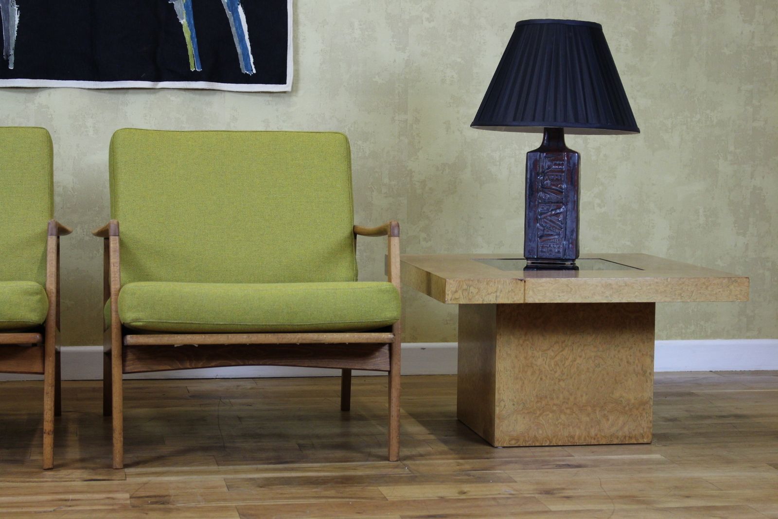 photo furniture Smart Pair Of Late 1970’s G Plan Burr Wood Lamp Tables By R.A.Bird