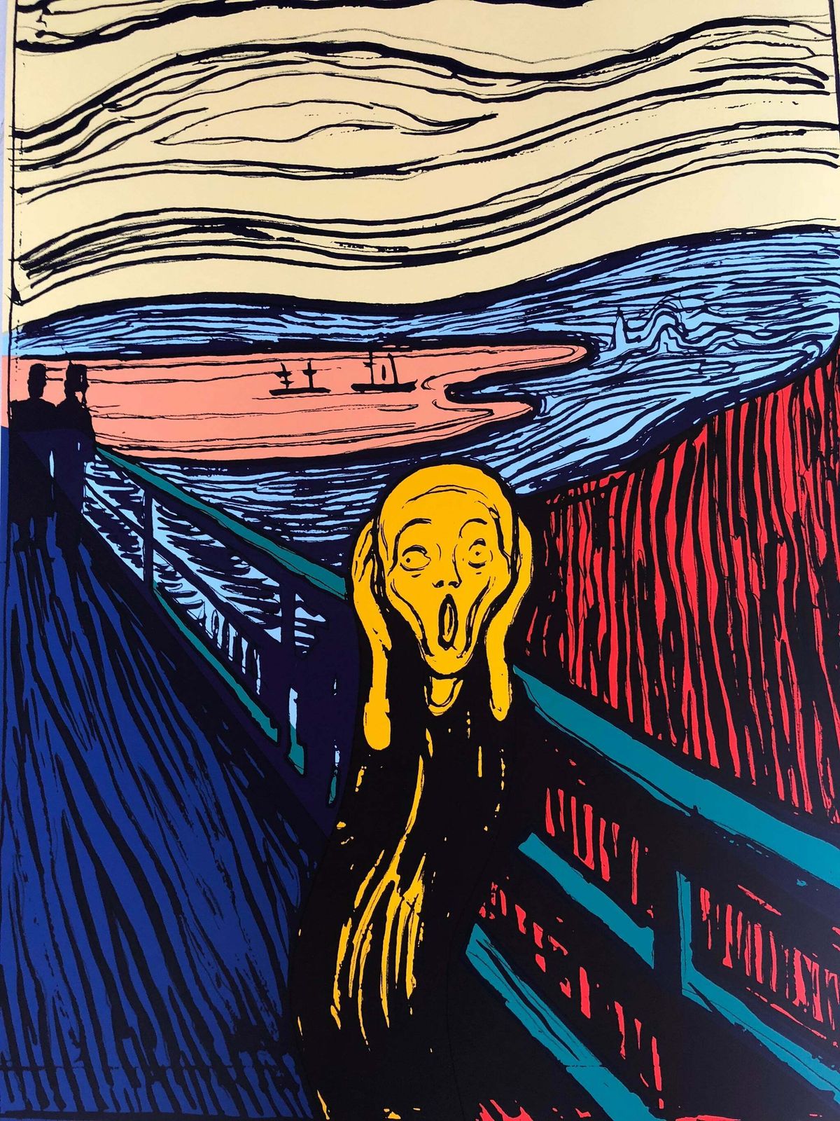 Andy Warhol 'Sunday B. Morning' Munch's "The Scream" Orange