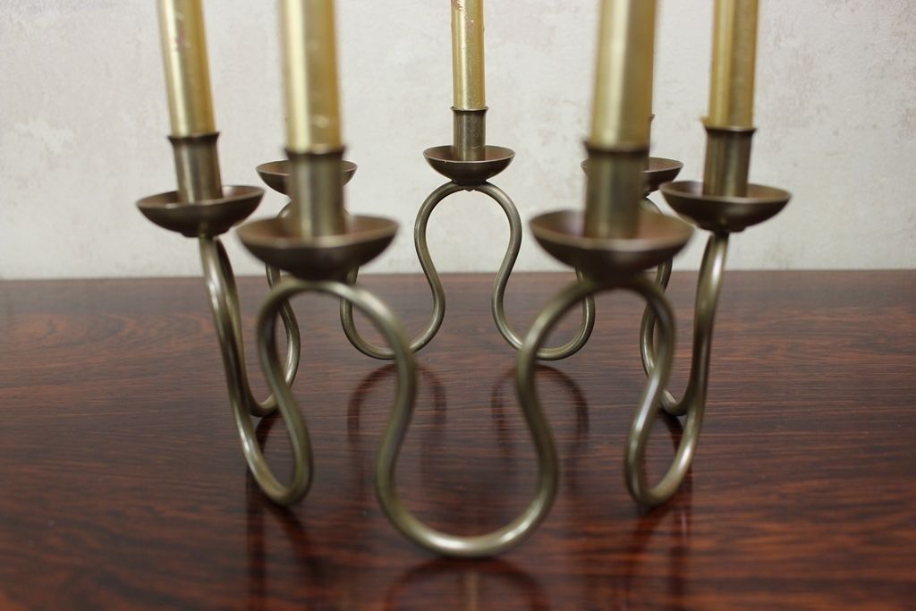 Swedish Brass Candleholder By Lars Holmstrom For Arvika photo Home Decor
