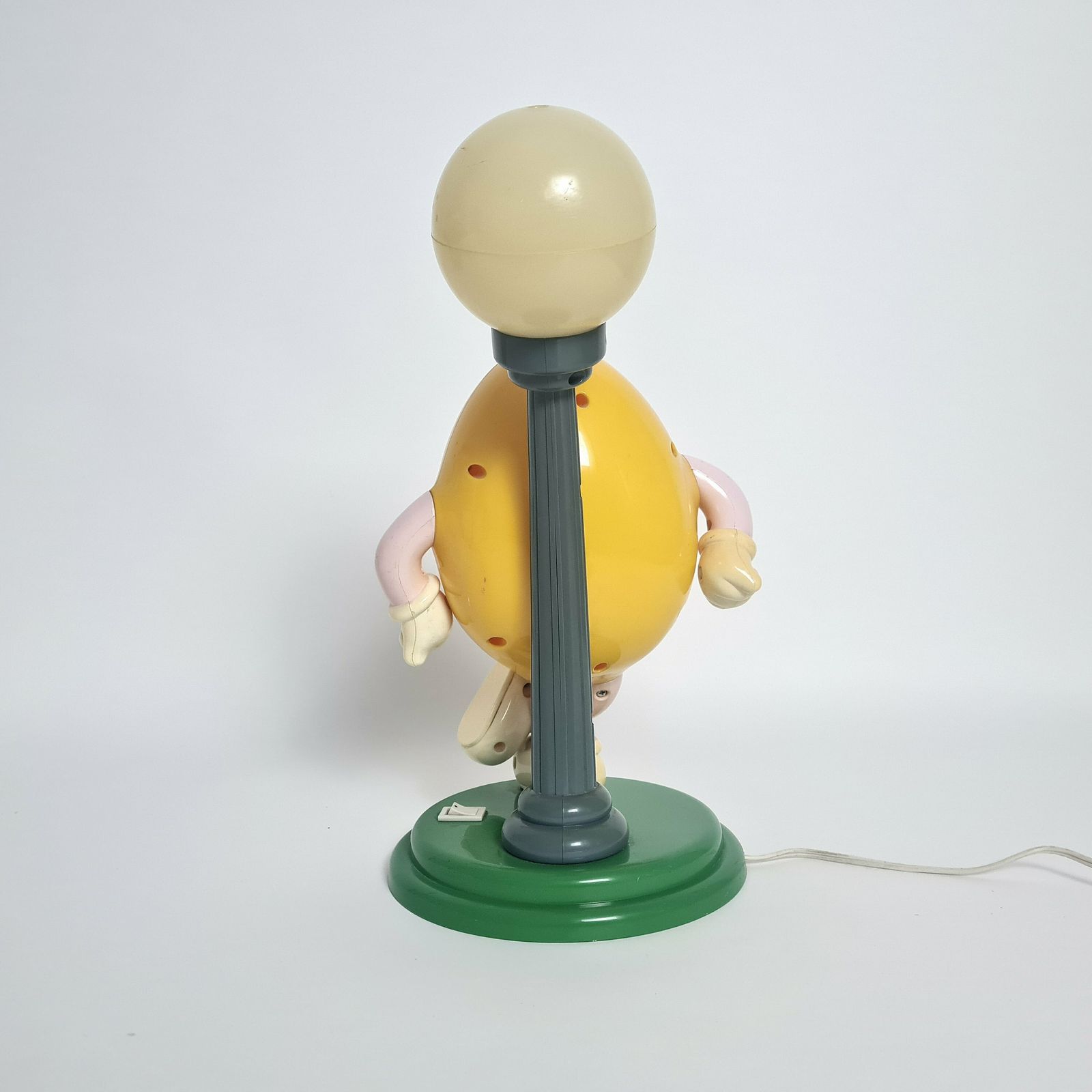Vintage Collectible Big Yellow M&Ms Lamp Plastic Figure photo for sale
