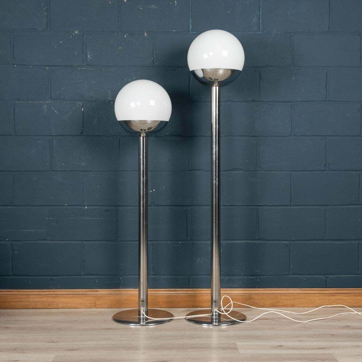 Graduated Pair Of Floor Lamps, Pia Guidetti Crippa For Luci Italia, C.1970 photo vinterior