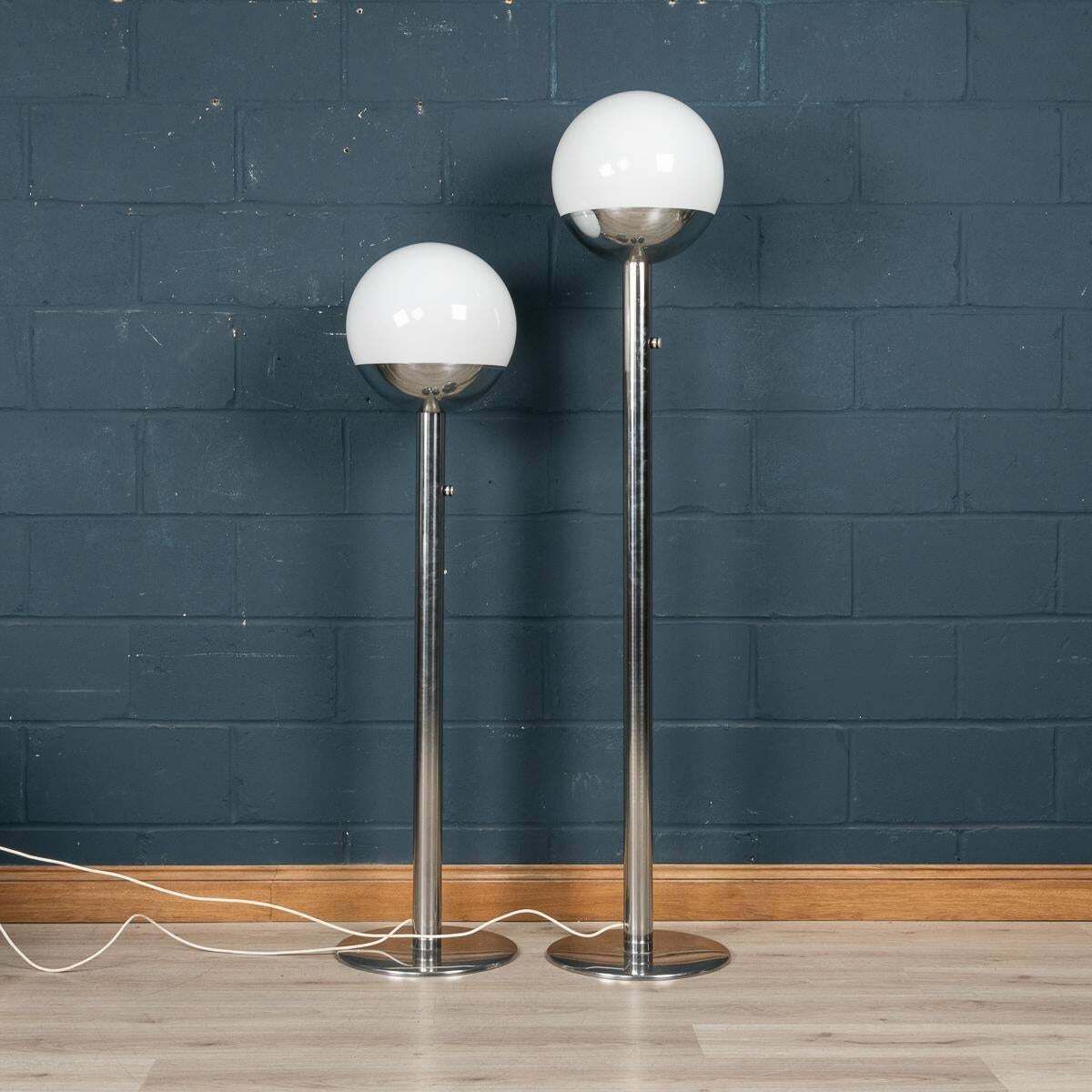 Graduated Pair Of Floor Lamps, Pia Guidetti Crippa For Luci Italia, C.1970 photo buy
