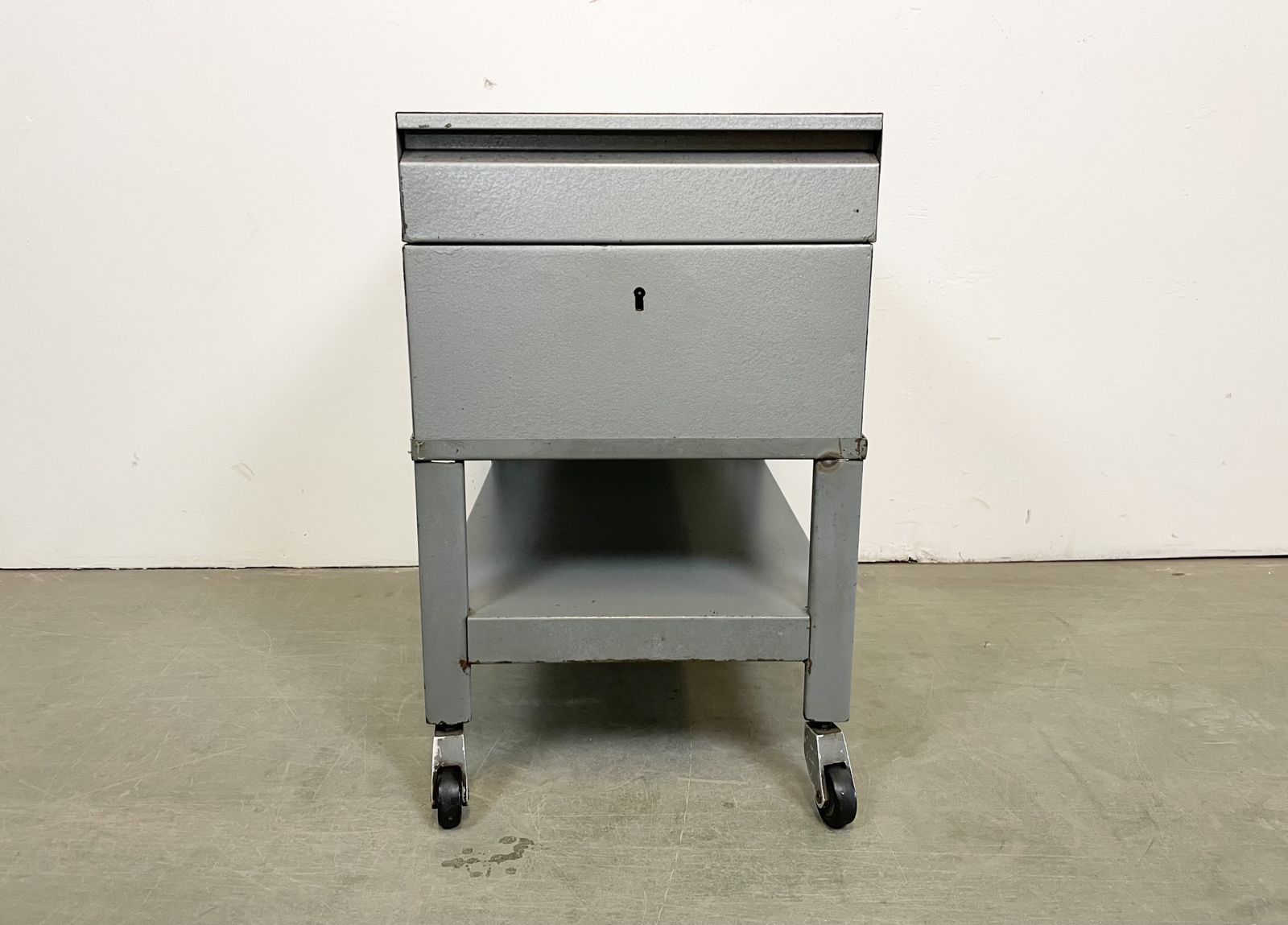 Grey Industrial Trolley , 1960s photo furniture