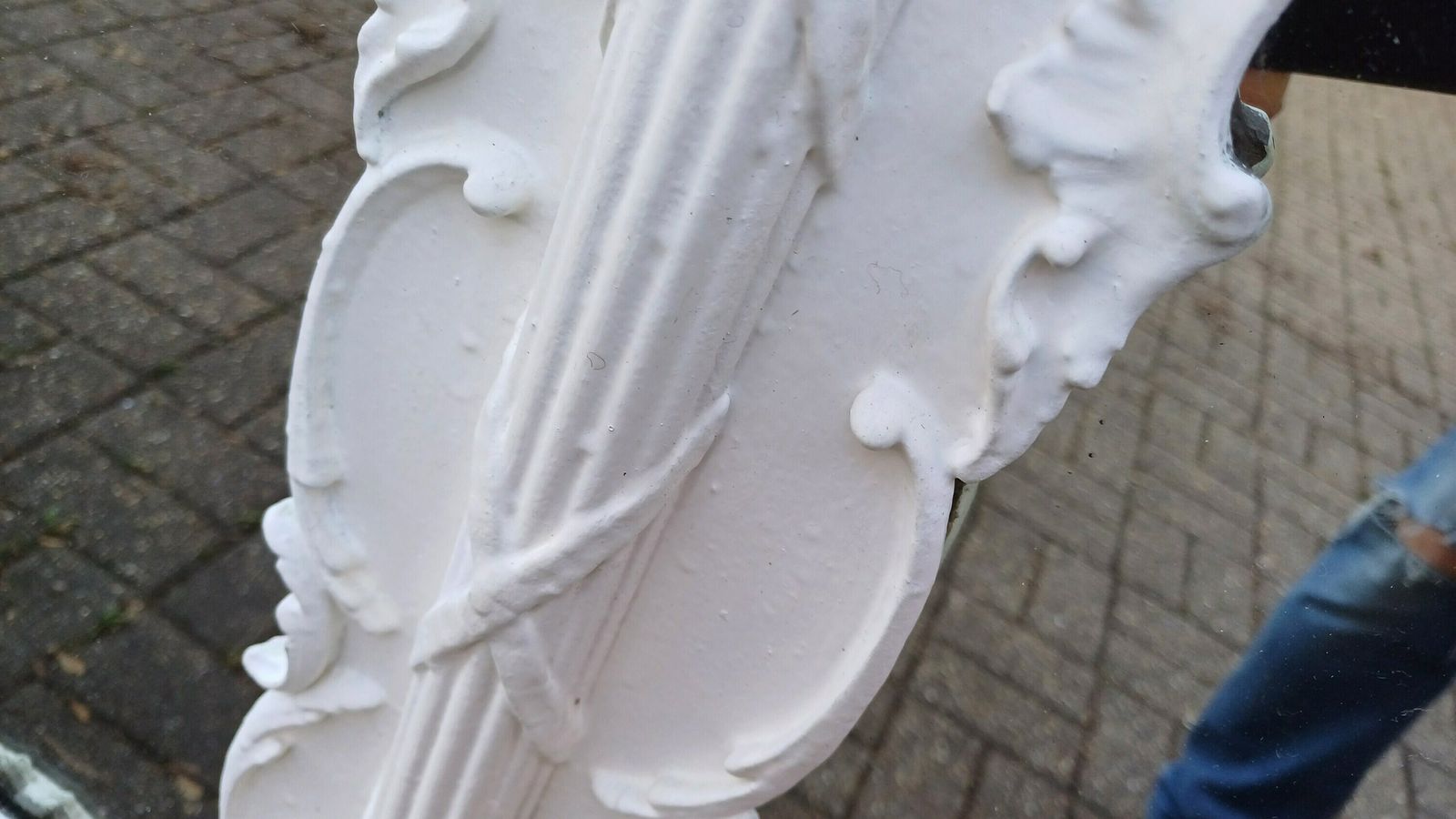 Huge Ornate Painted Victorian Over Mantel Mantle Mirror. photo vintage