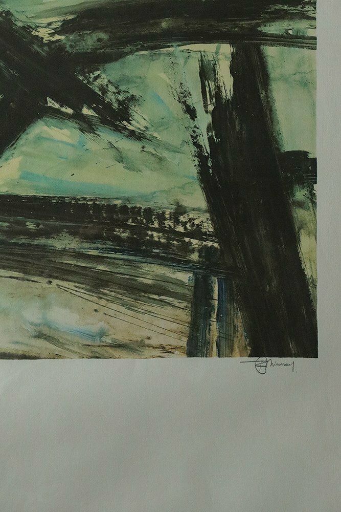 Frans Minnaert, Composition, Color Lithograph, 1990s, Framed photo Art