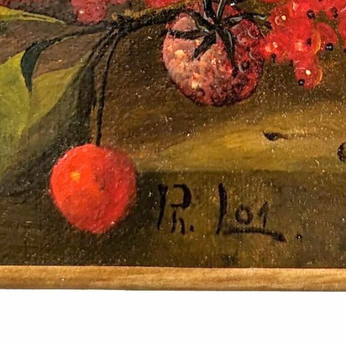 Still Life With Strawberries And Currants French School Philippe Lazare 20th Century photo 325.0