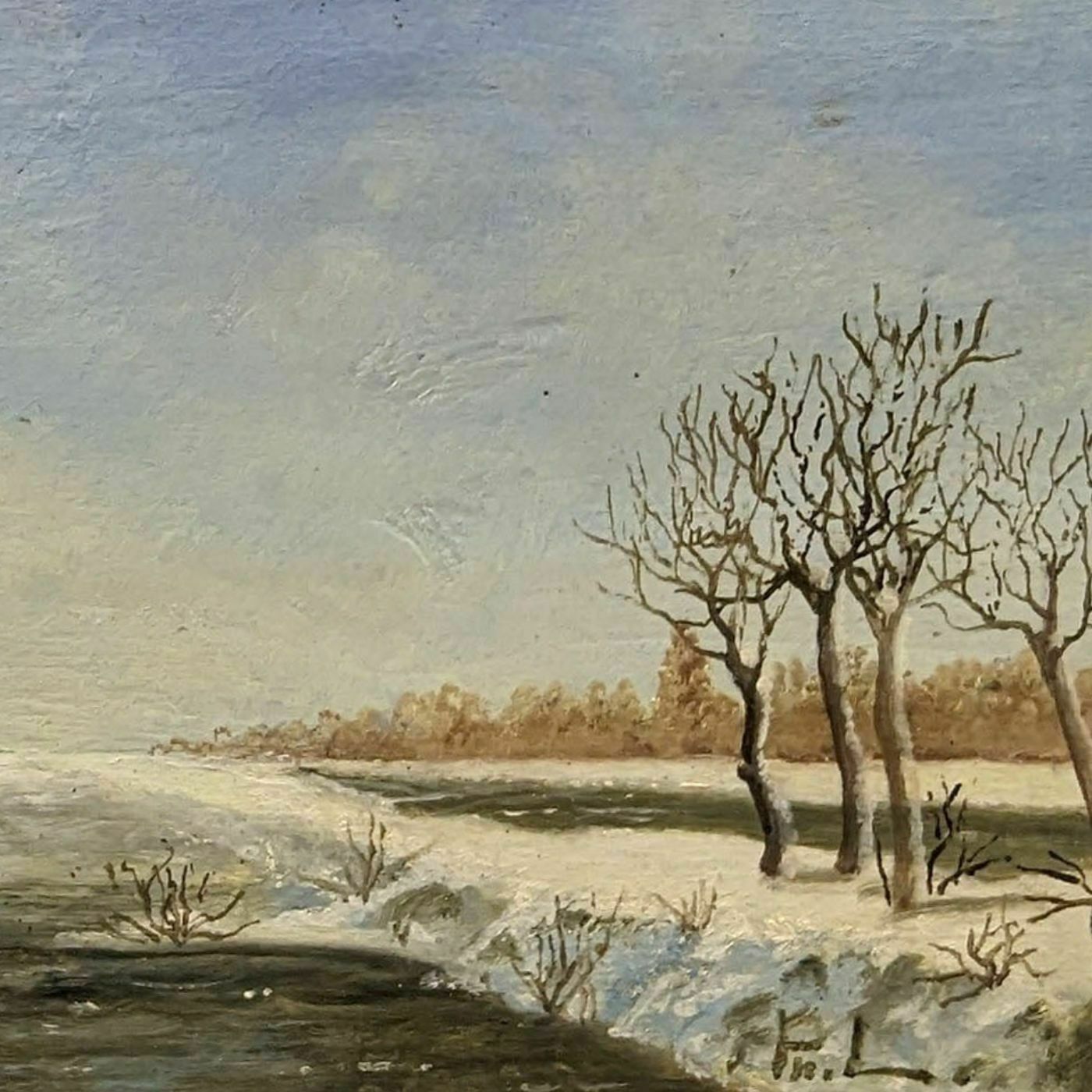 Snowy Landscape French Philippe Lazare 20th Century photo for sale