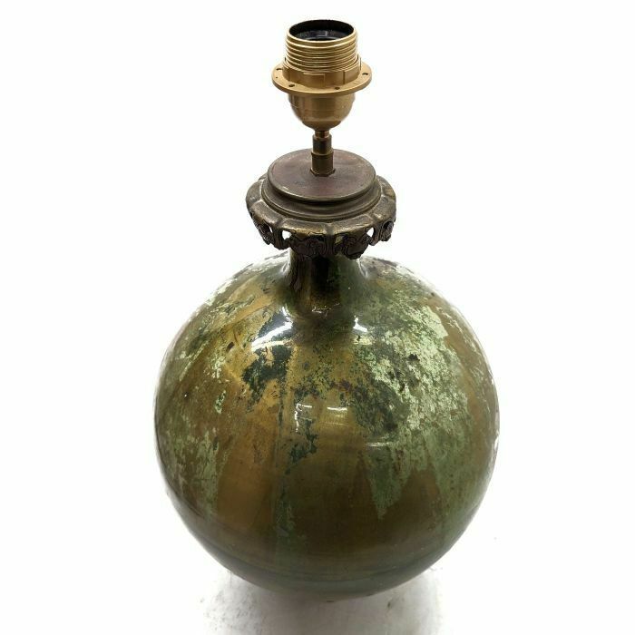 Living Room Ball Lamp In Bronze And Bronze Glass photo for sale