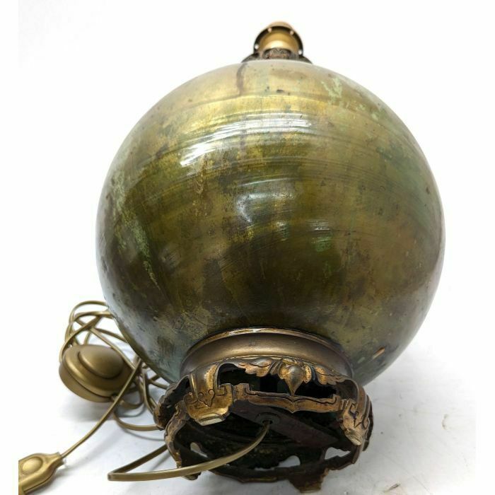 Living Room Ball Lamp In Bronze And Bronze Glass photo vinterior