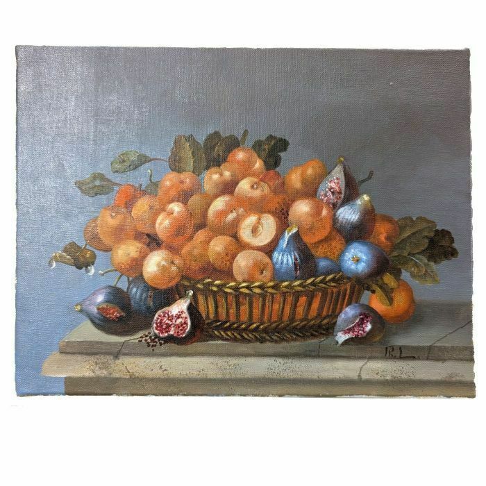 Still Life With Fruits French School Philippe Lazare 20th Century