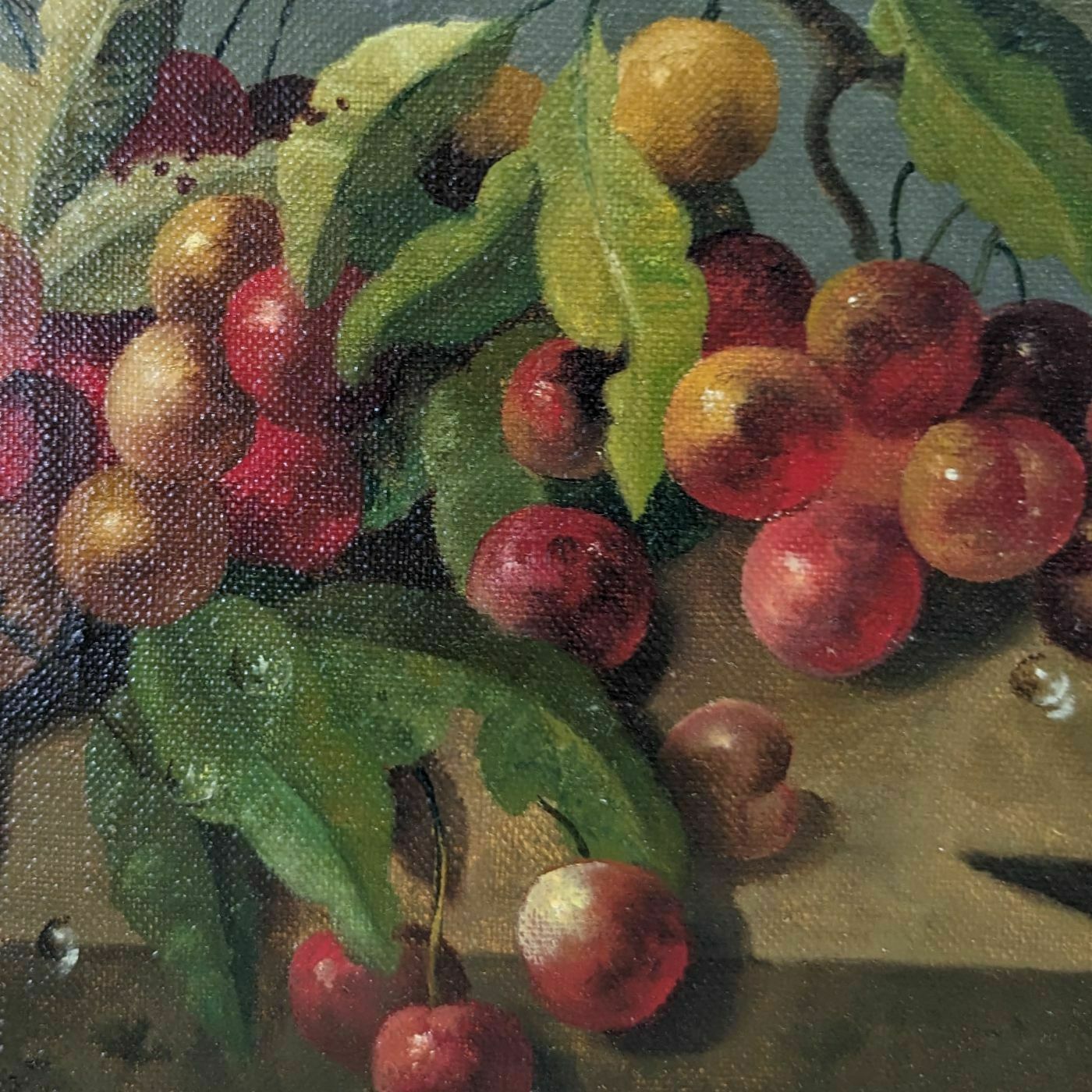 Still Life With Cherries French School Philippe Lazare 20th Century photo Art