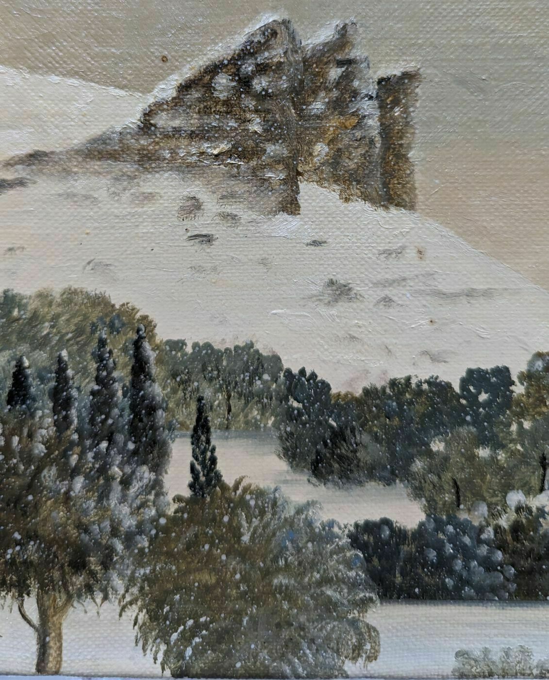 Snowy Landscape French Philippe Lazare 20th Century photo furniture