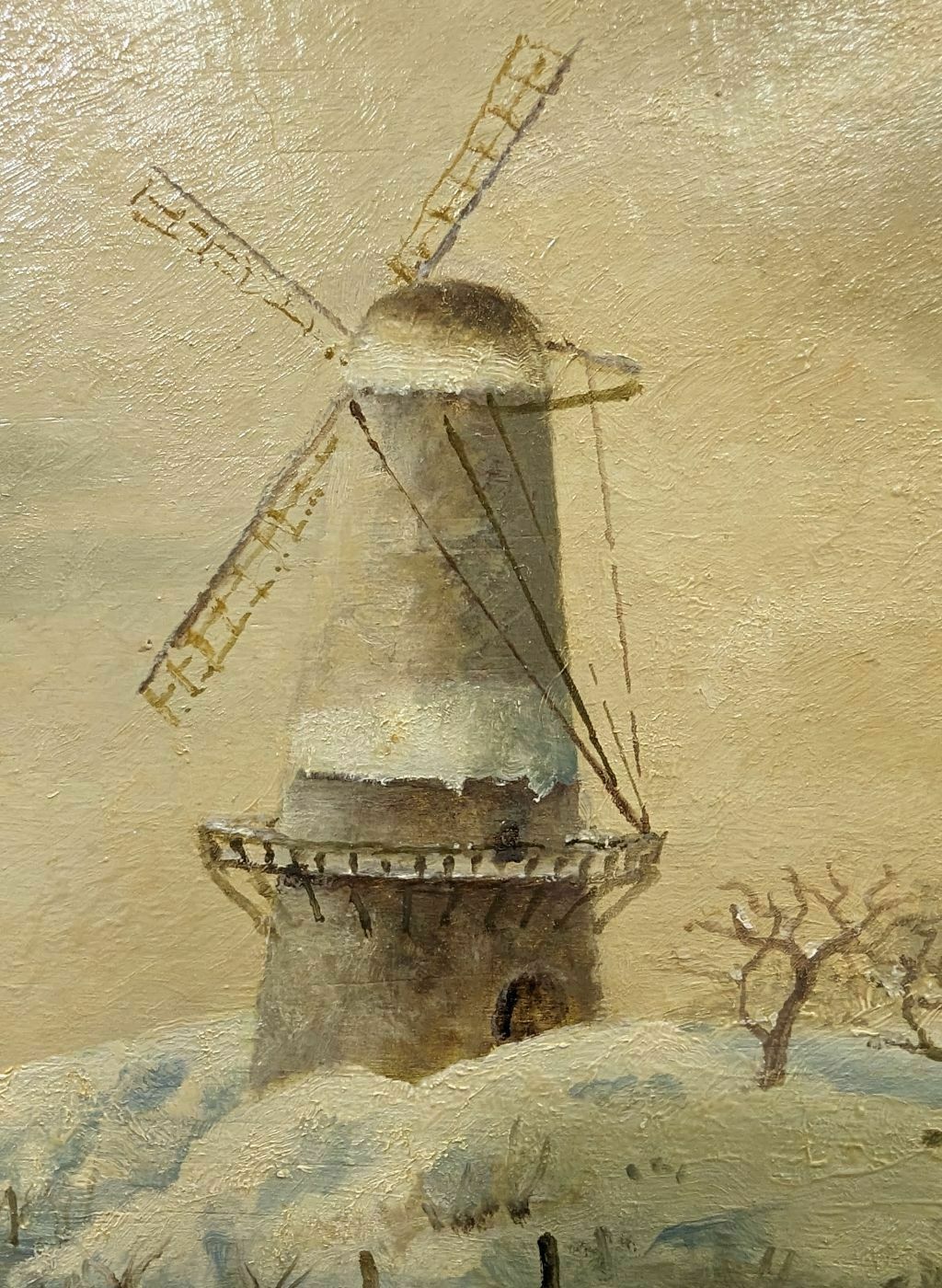 French School Landscape At The Windmill By Philippe Lazare 20th Century photo for sale