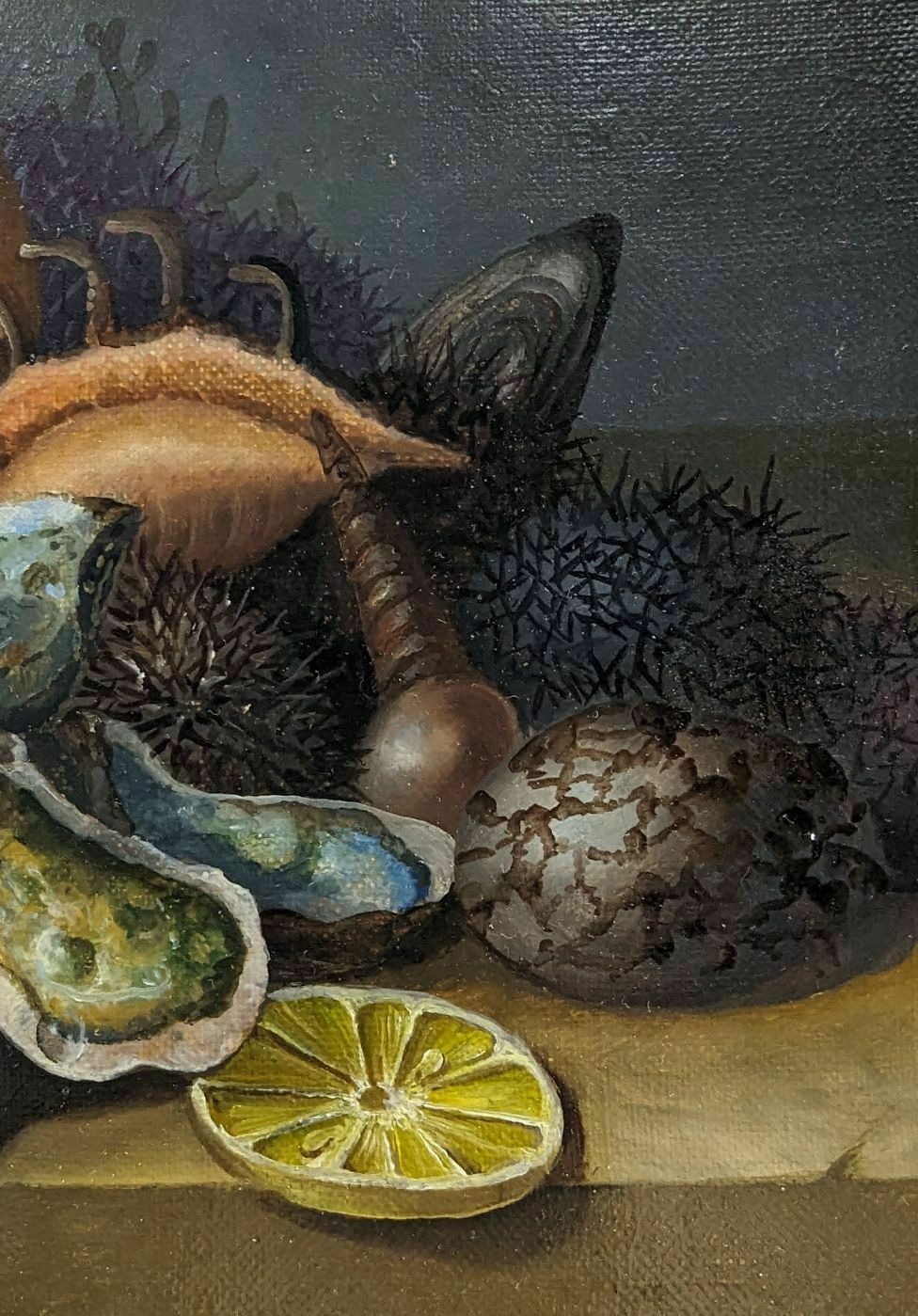 Still Life With Seafood French School Philippe Lazare 20th Century photo 487.0