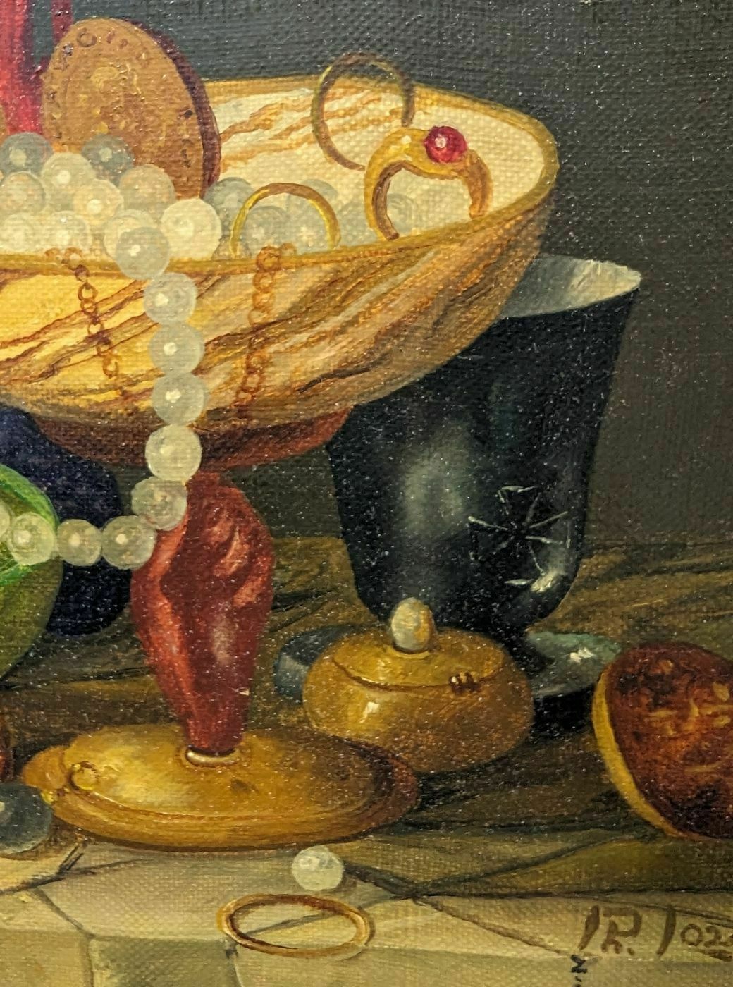 Still Life With Jewels French School Philippe Lazare 20th Century photo vinterior