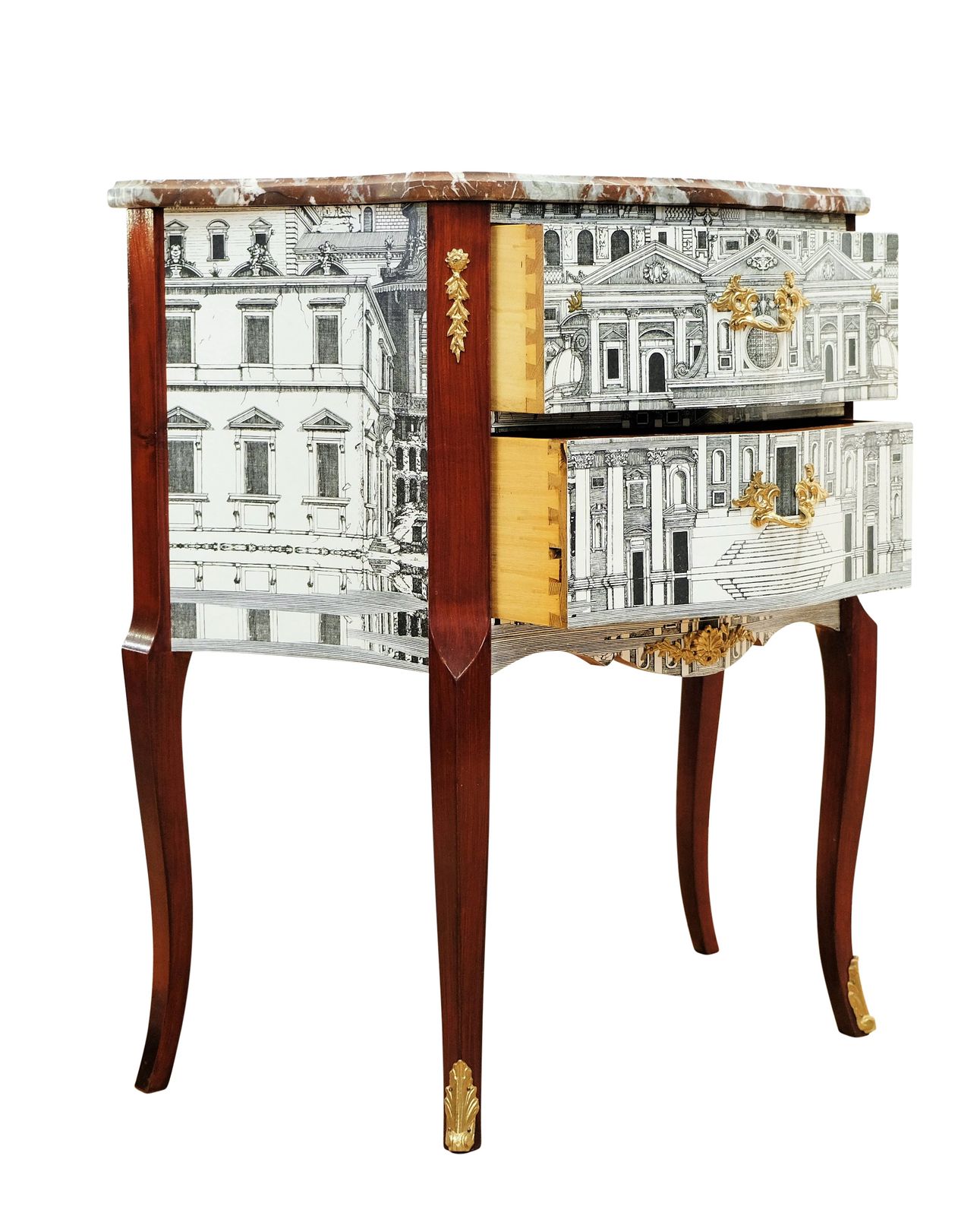 Fornasetti Design Two Drawer Chest With Marble Top photo buy